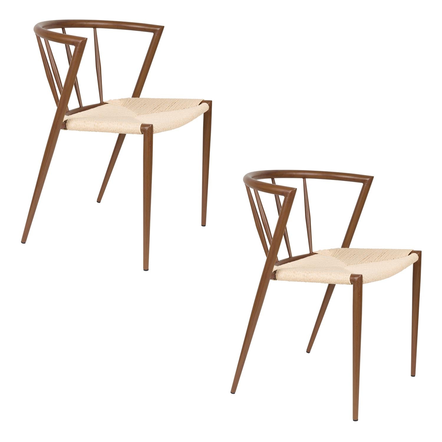 Stuhl Che Walnut in Braun präsentiert im Onlineshop von KAQTU Design AG. Stuhl ist von White Label Living