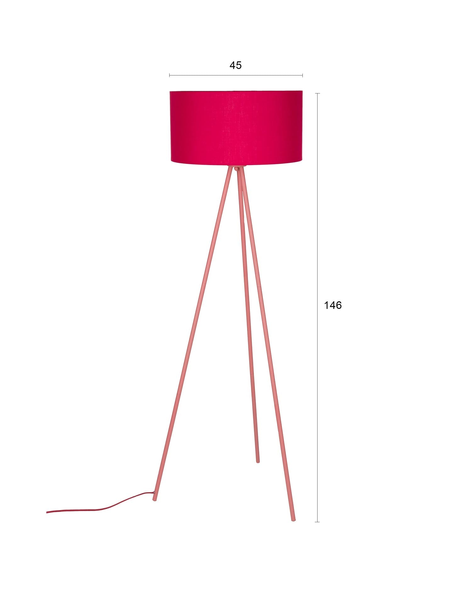Stehleuchte Susie Red in rot präsentiert im Onlineshop von KAQTU Design AG. Stehleuchte ist von White Label Living