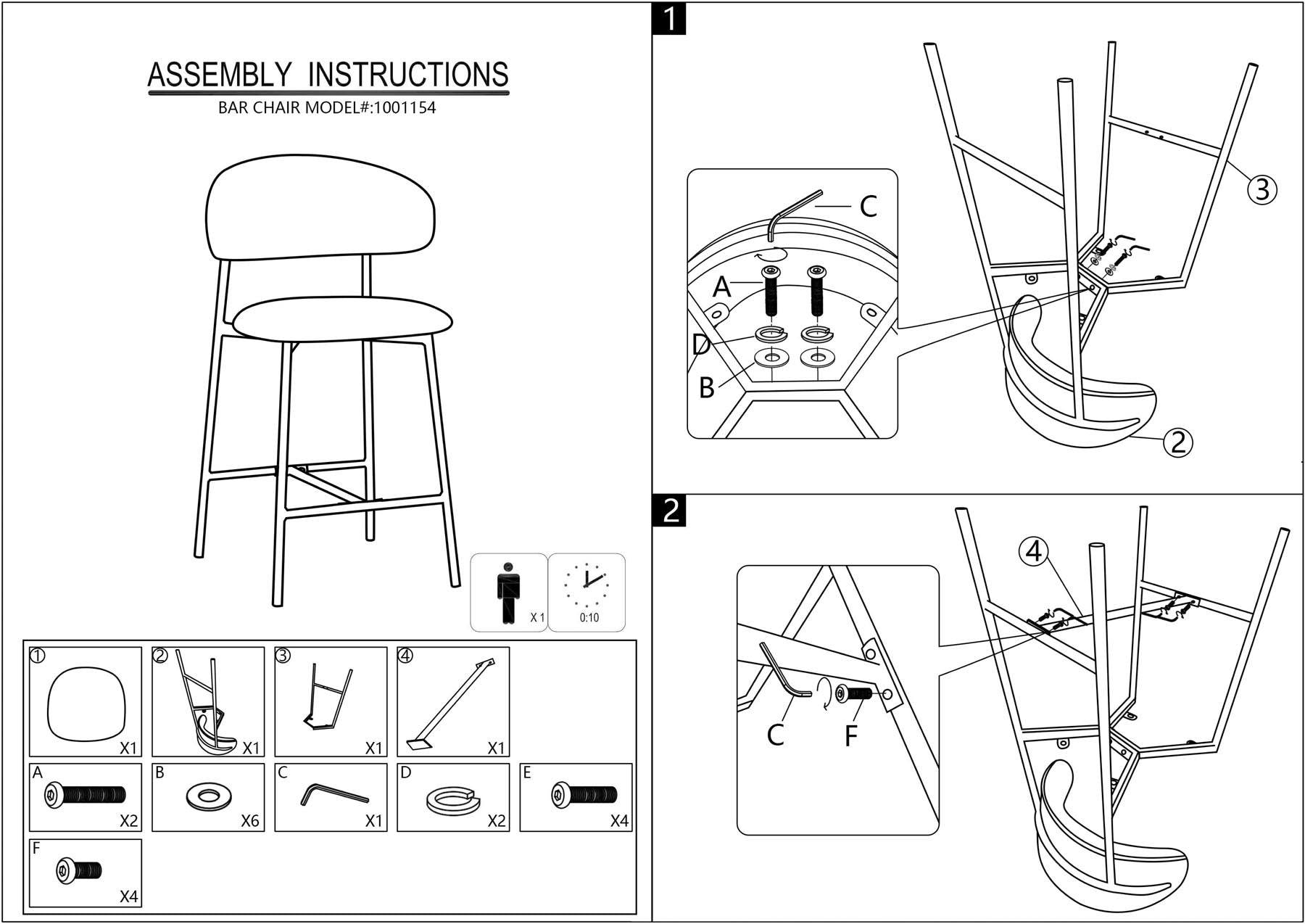 Barhocker Claes in Weiss präsentiert im Onlineshop von KAQTU Design AG. Barhocker ist von White Label Living