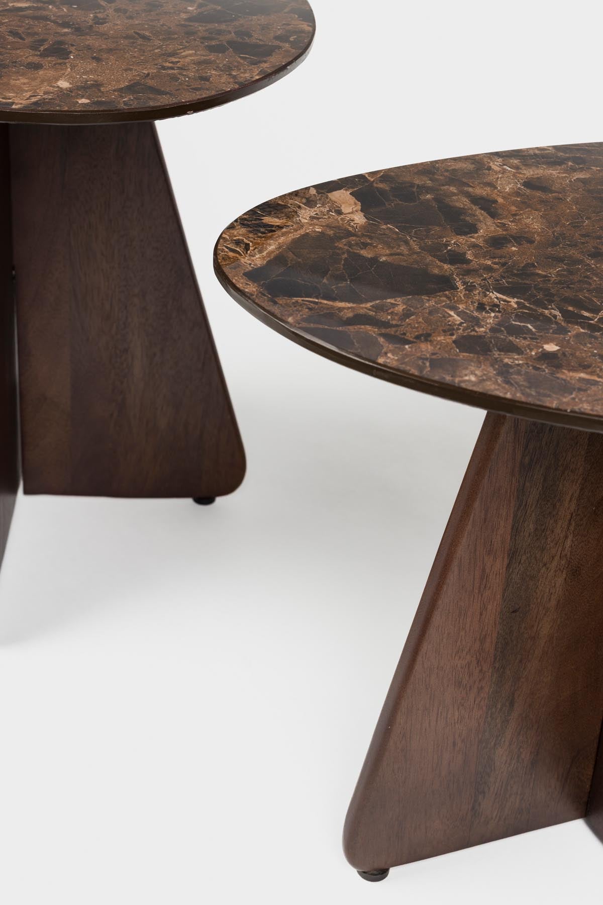 Beistelltisch Naut Set aus 2 in Braun präsentiert im Onlineshop von KAQTU Design AG. Beistelltisch ist von White Label Living