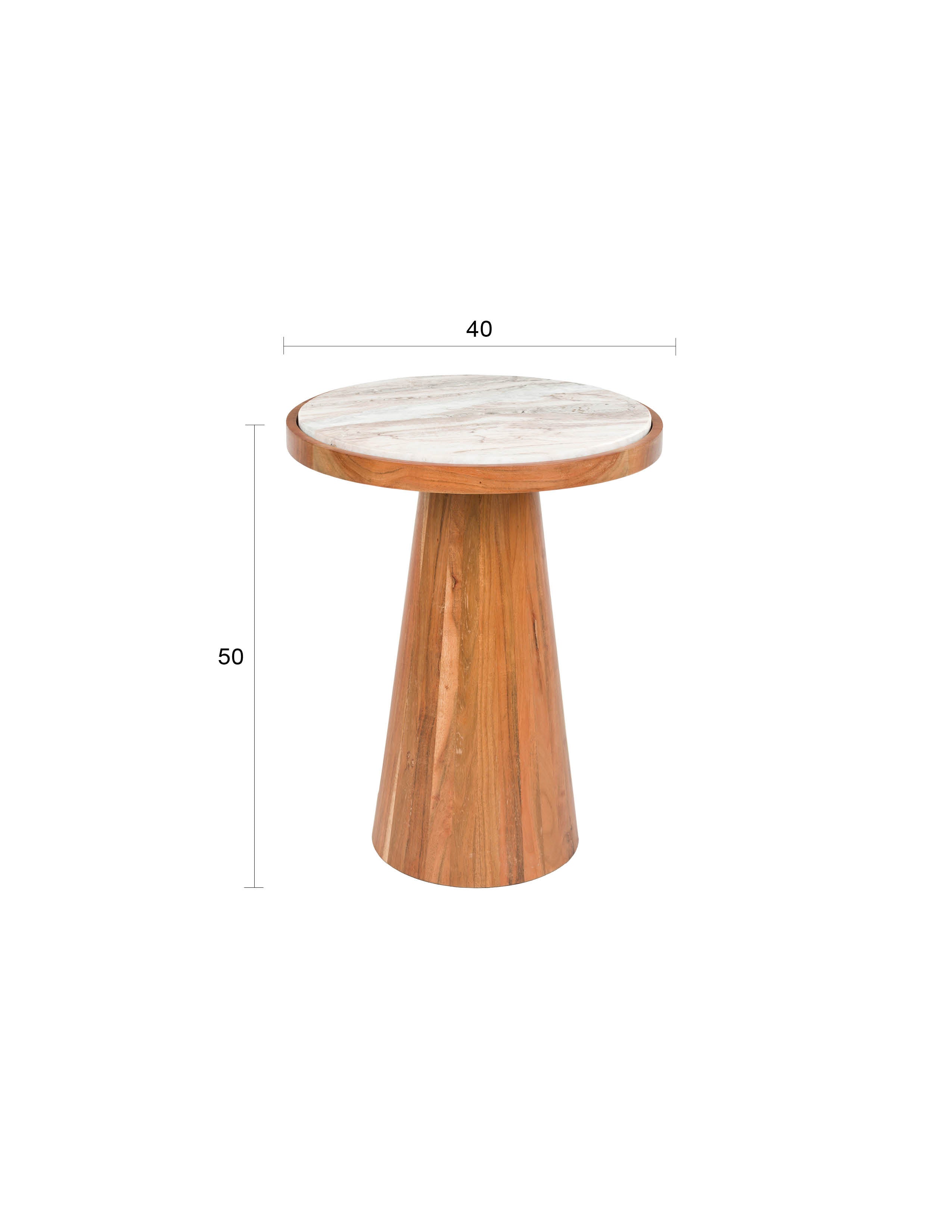 Beistelltisch Mees in Braun präsentiert im Onlineshop von KAQTU Design AG. Beistelltisch ist von White Label Living