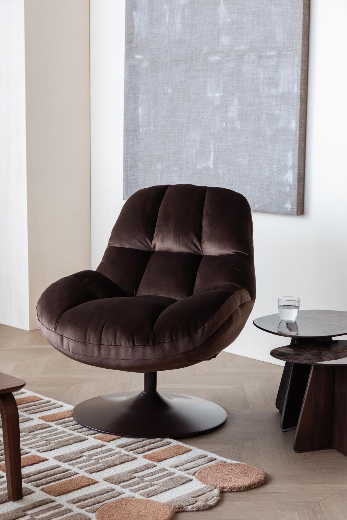 Sessel Beefy in Braun präsentiert im Onlineshop von KAQTU Design AG. Sessel ist von White Label Living