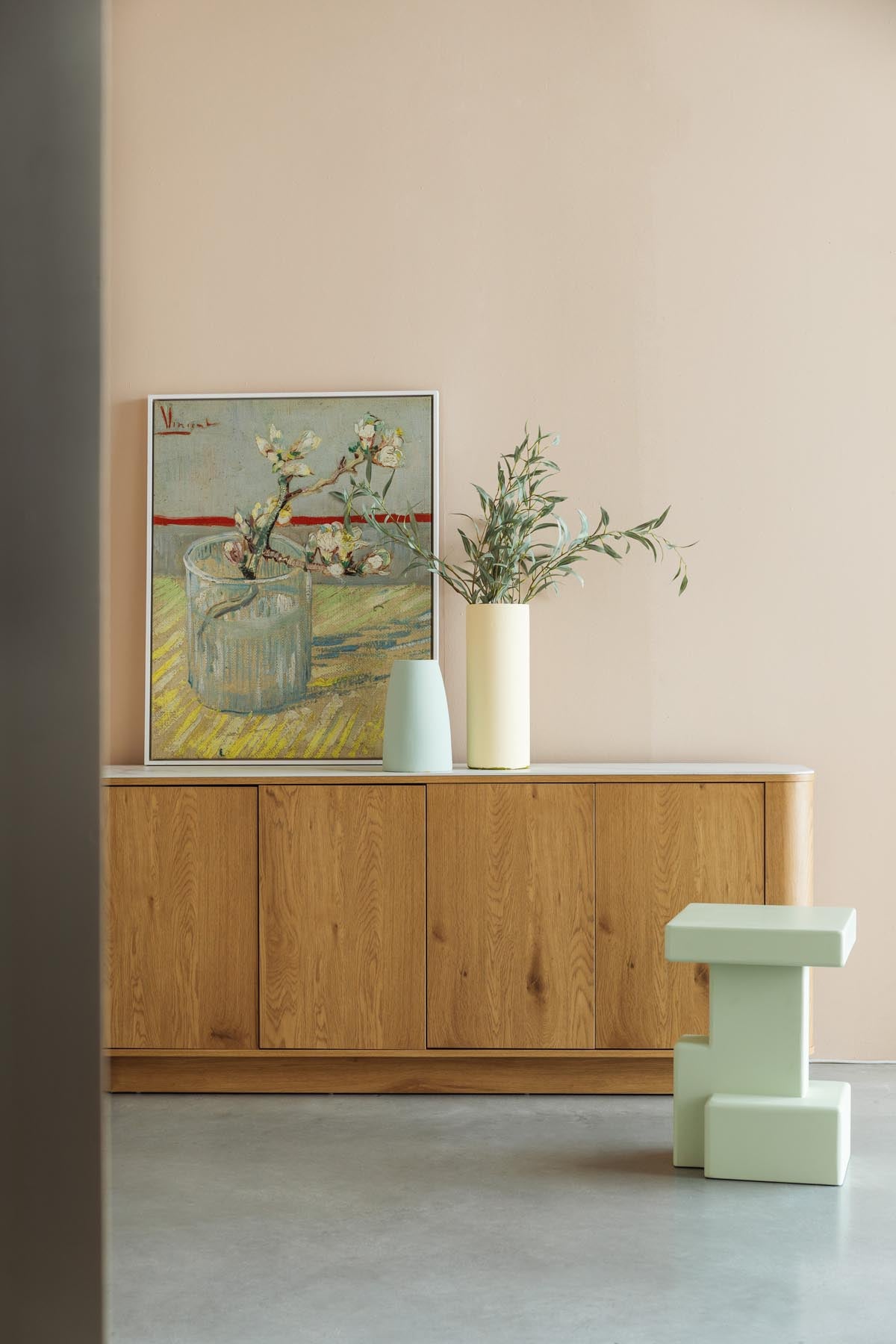 Sideboard Hoch Almira in Natürlich präsentiert im Onlineshop von KAQTU Design AG. Sideboards ist von White Label Living