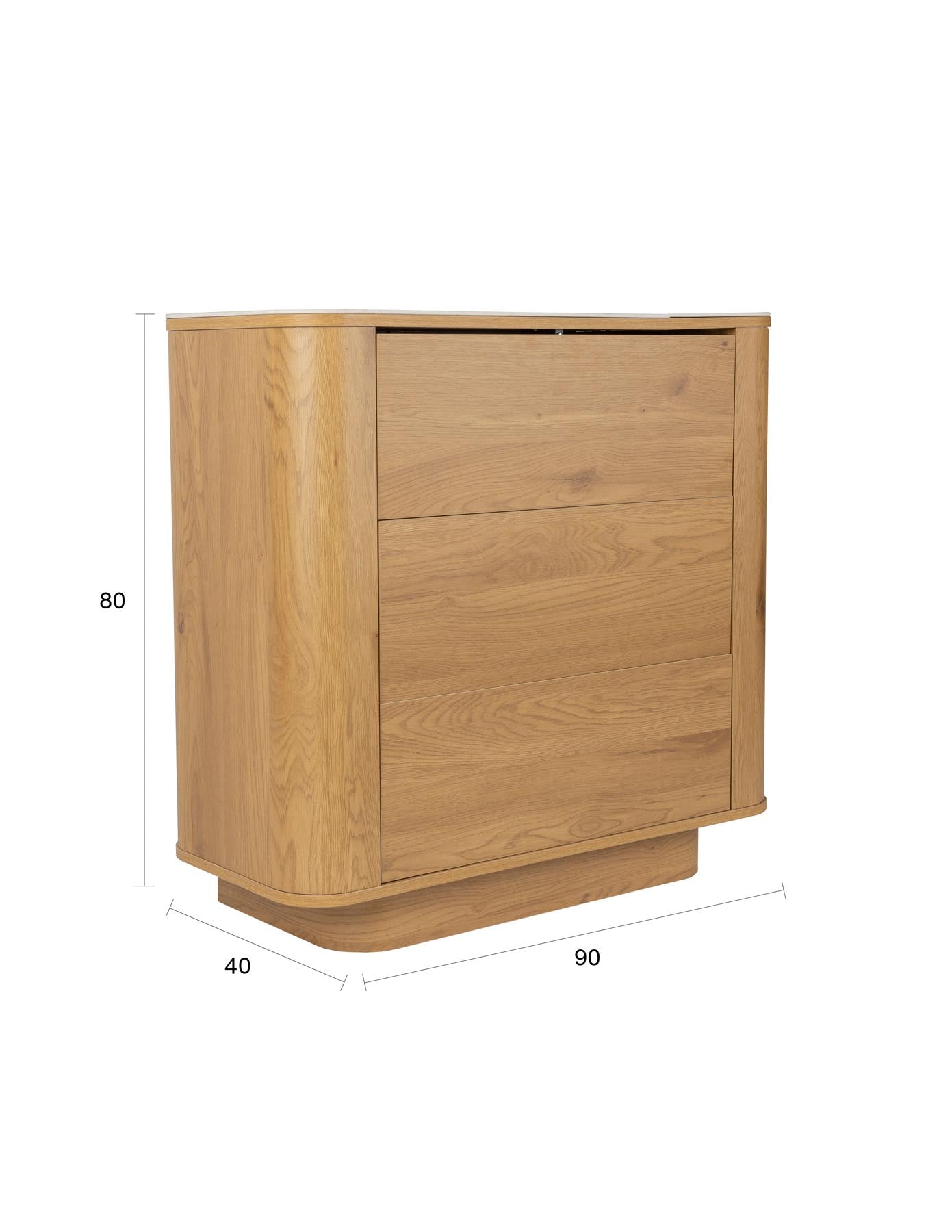 Kommode Almira in Natürlich präsentiert im Onlineshop von KAQTU Design AG. Cabinet ist von White Label Living