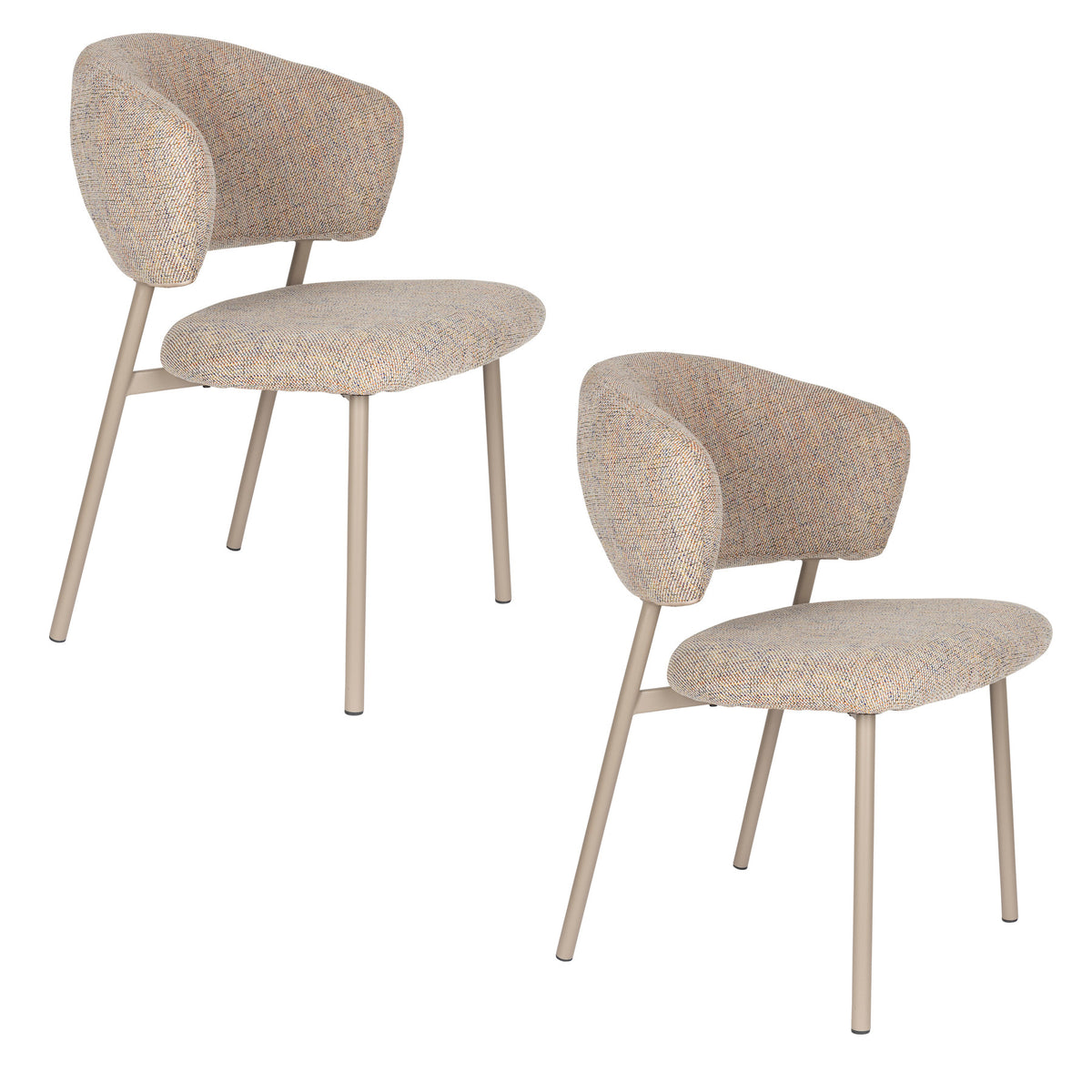 Stuhl Jasmine in beige präsentiert im Onlineshop von KAQTU Design AG. Stuhl ist von White Label Living
