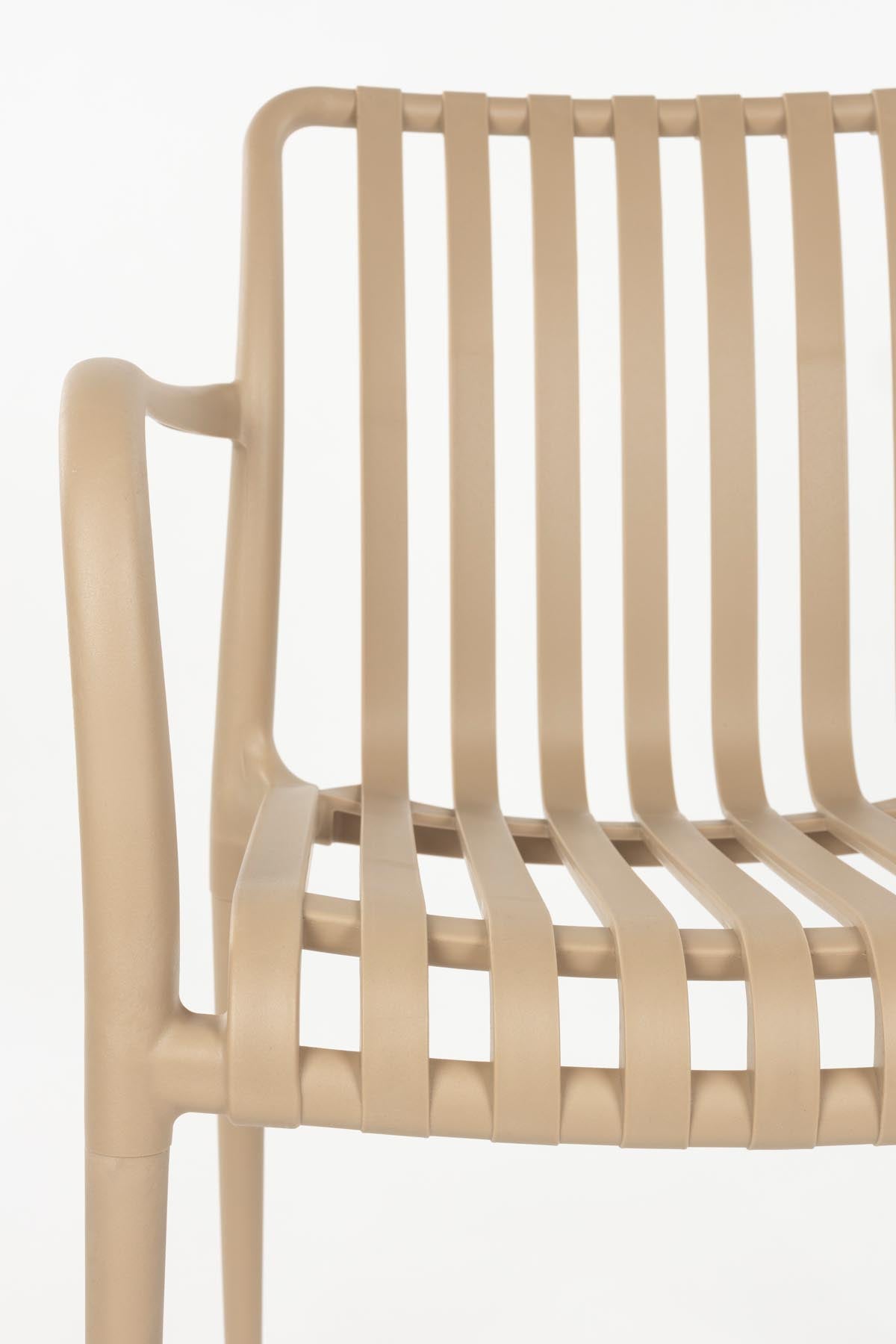 Gartenstuhl Amae in Beige präsentiert im Onlineshop von KAQTU Design AG. Gartenstuhl ist von White Label Living