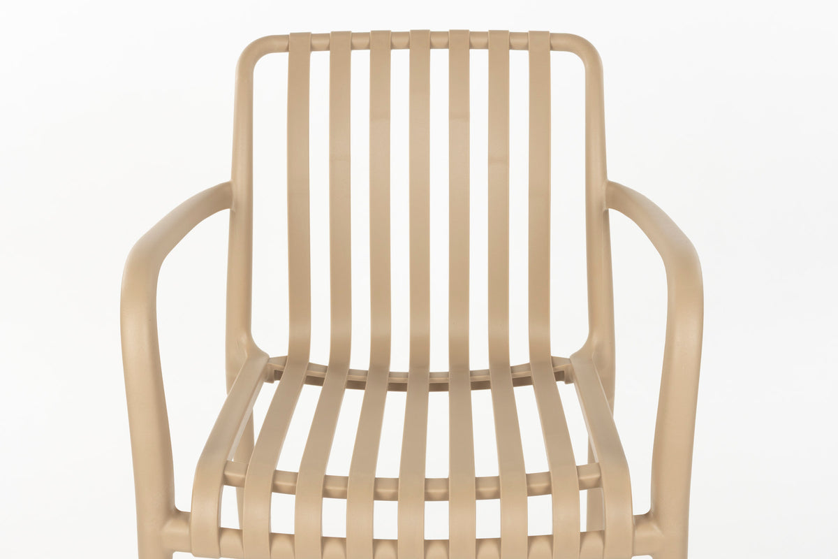 Gartenstuhl Amae in beige präsentiert im Onlineshop von KAQTU Design AG. Gartenstuhl ist von White Label Living