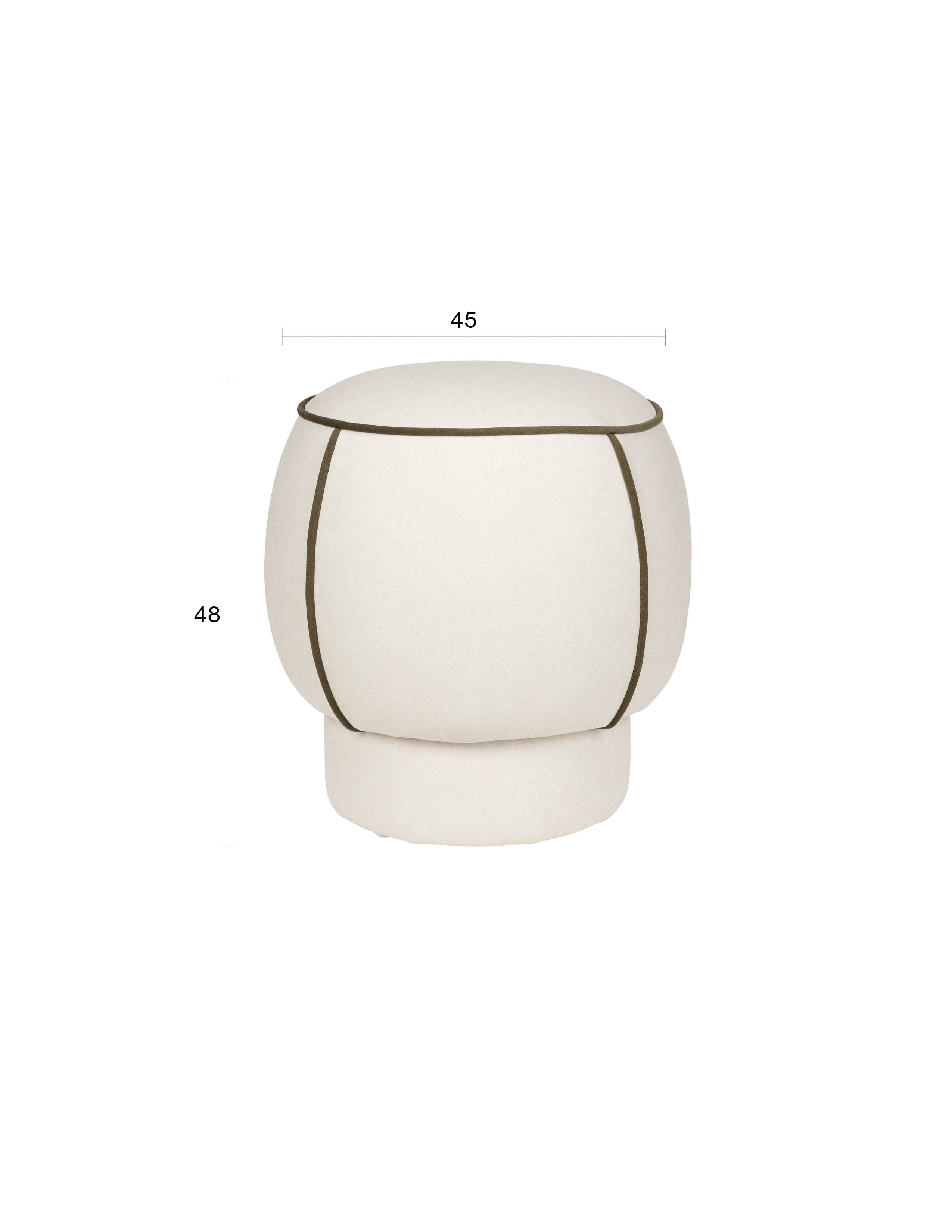 Hocker Marina in Weiss präsentiert im Onlineshop von KAQTU Design AG. Hocker ist von White Label Living