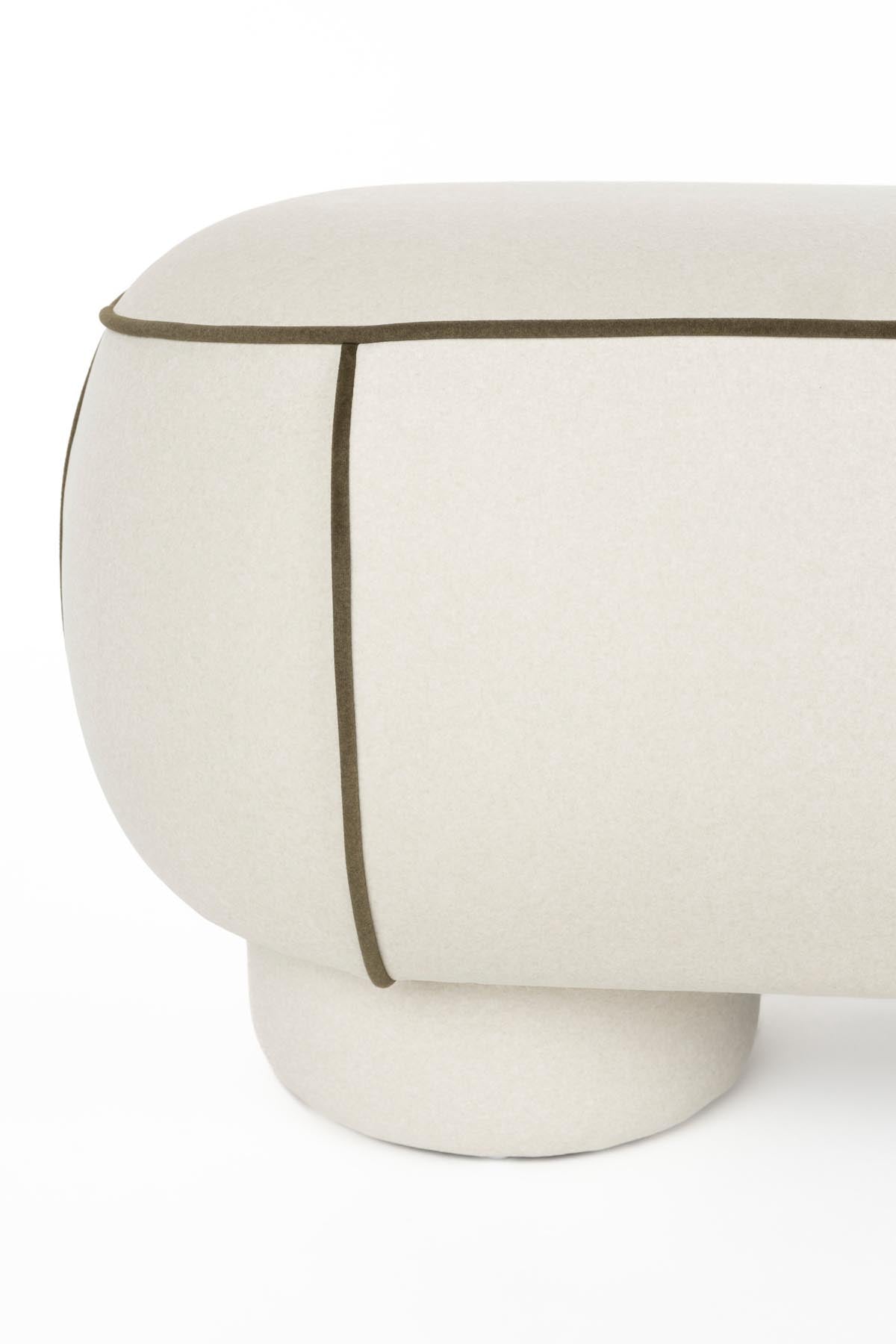 Bank Marina in Weiss präsentiert im Onlineshop von KAQTU Design AG. Sitzbank ist von White Label Living