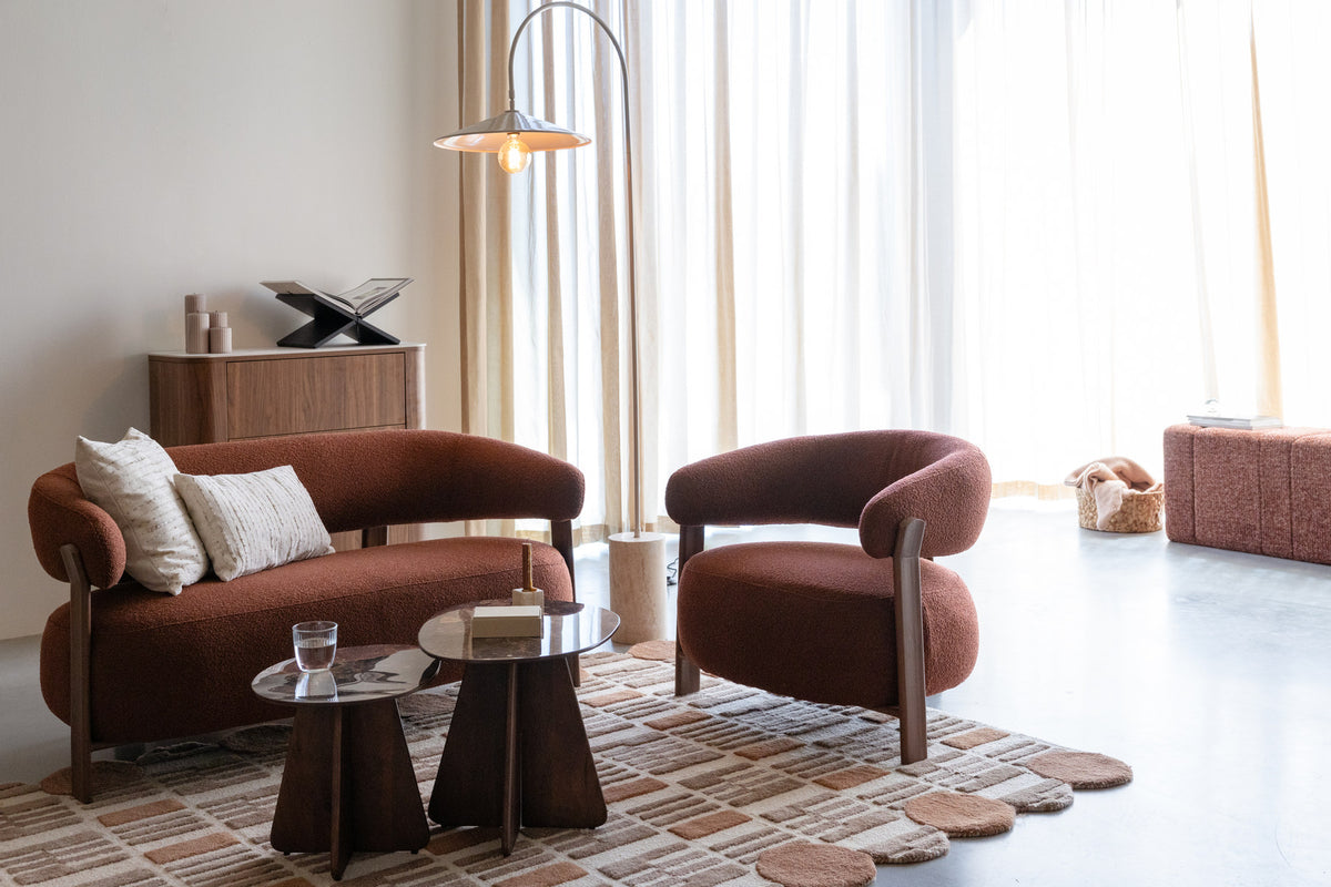 Sessel Robyn in Braun präsentiert im Onlineshop von KAQTU Design AG. Sessel ist von White Label Living