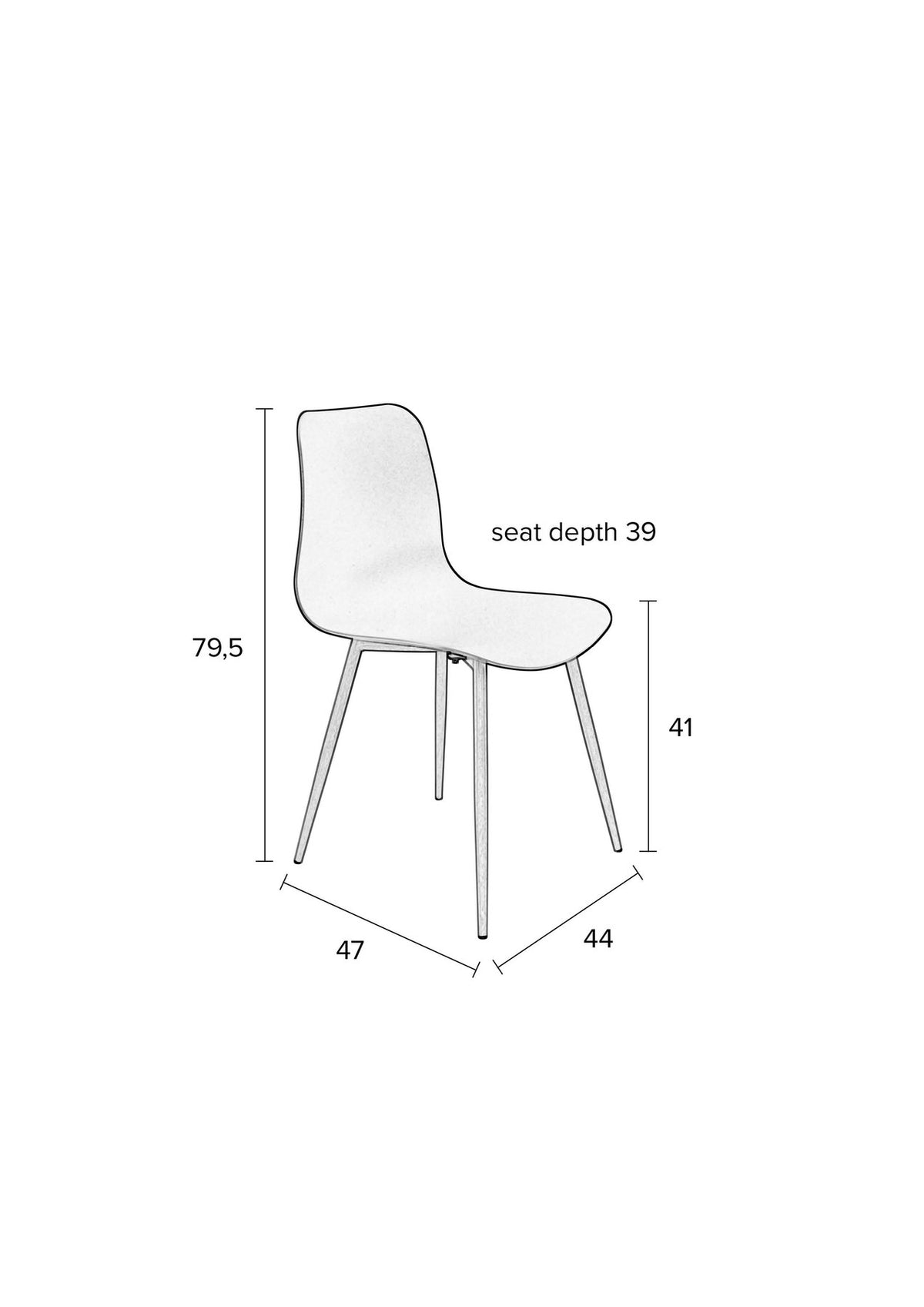 Stuhl LEON in Weiss präsentiert im Onlineshop von KAQTU Design AG. Stuhl ist von White Label Living