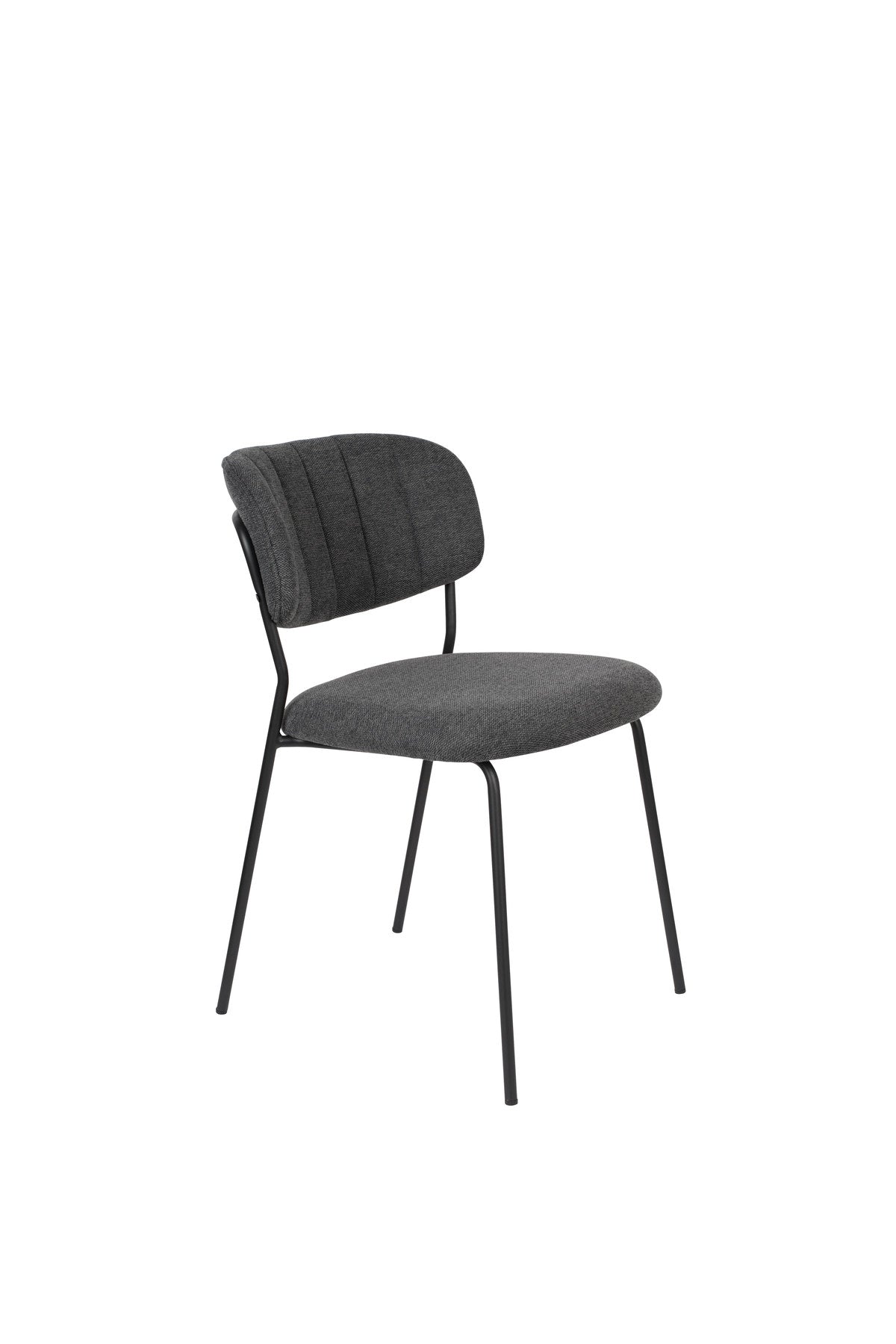 Stuhl Jolien gepolstert V1 in Grau präsentiert im Onlineshop von KAQTU Design AG. Stuhl ist von White Label Living