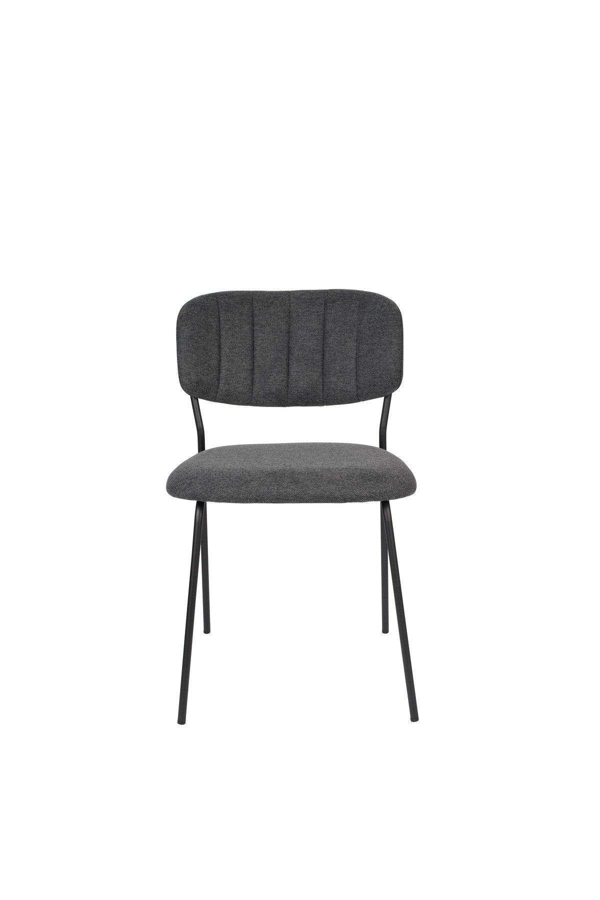 Stuhl Jolien gepolstert V1 in Grau präsentiert im Onlineshop von KAQTU Design AG. Stuhl ist von White Label Living