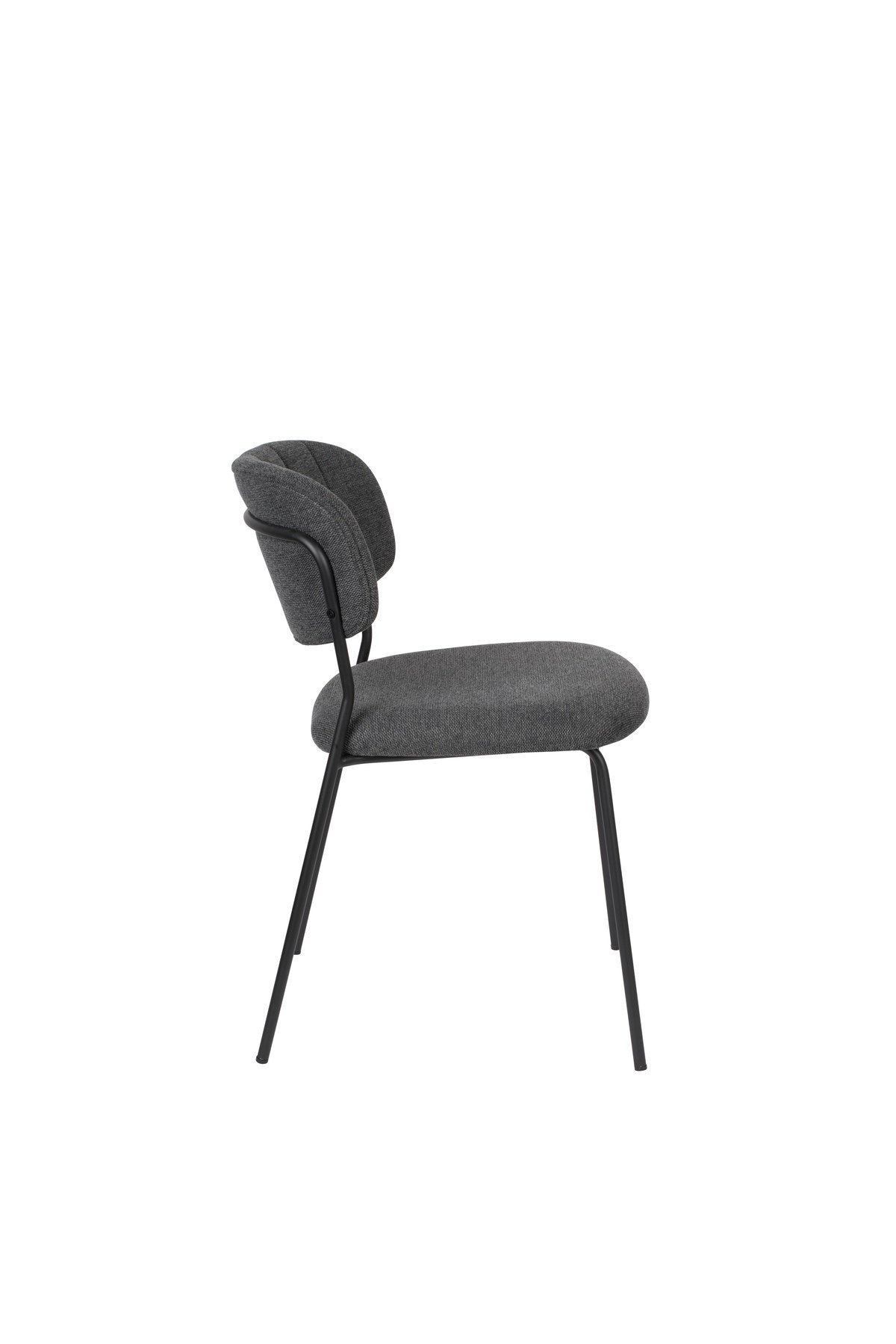 Stuhl Jolien gepolstert V1 in Grau präsentiert im Onlineshop von KAQTU Design AG. Stuhl ist von White Label Living
