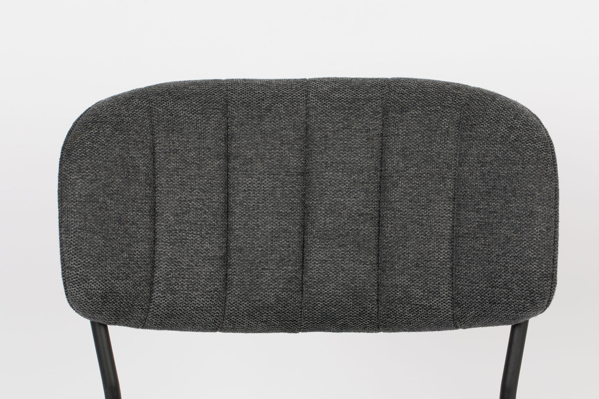 Stuhl Jolien gepolstert V1 in Grau präsentiert im Onlineshop von KAQTU Design AG. Stuhl ist von White Label Living