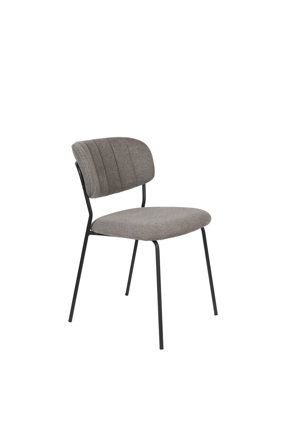 Stuhl Jolien gepolstert V1 in Grau präsentiert im Onlineshop von KAQTU Design AG. Stuhl ist von White Label Living