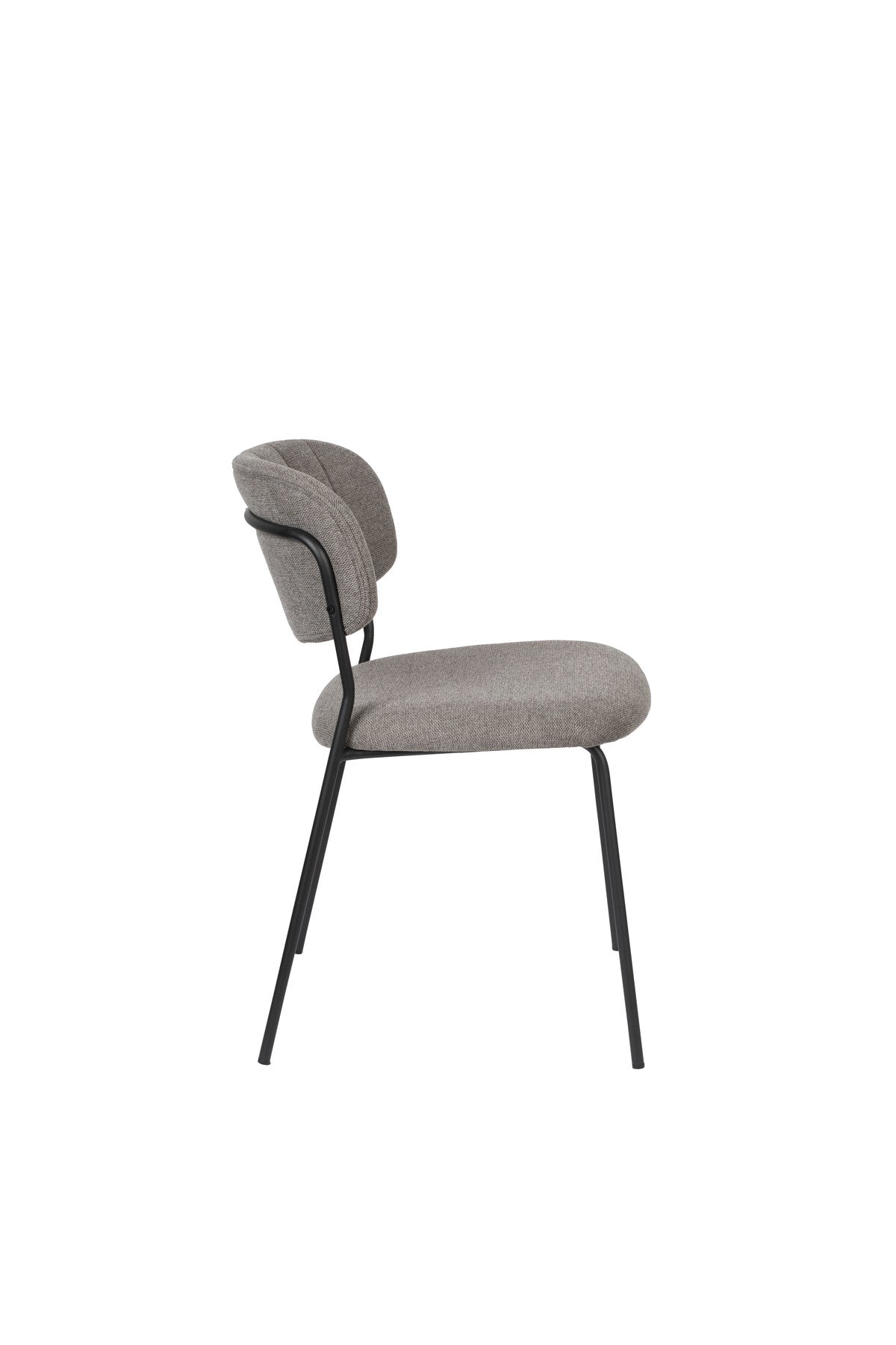 Stuhl Jolien gepolstert V1 in Grau präsentiert im Onlineshop von KAQTU Design AG. Stuhl ist von White Label Living
