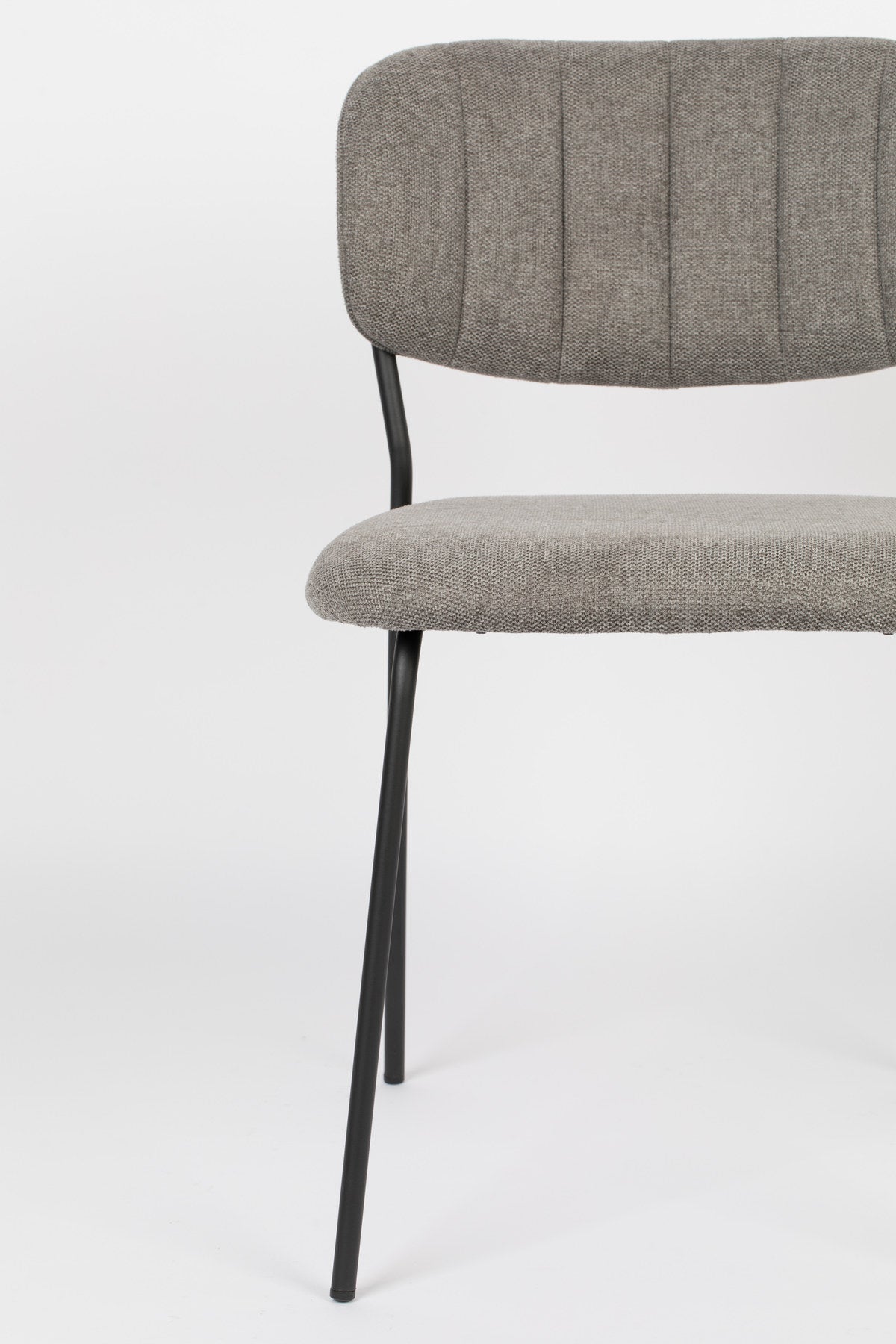 Stuhl Jolien gepolstert V1 in Grau präsentiert im Onlineshop von KAQTU Design AG. Stuhl ist von White Label Living