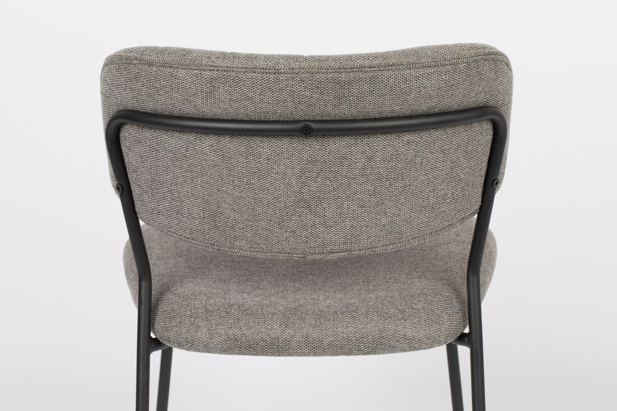 Stuhl Jolien gepolstert V1 in Grau präsentiert im Onlineshop von KAQTU Design AG. Stuhl ist von White Label Living