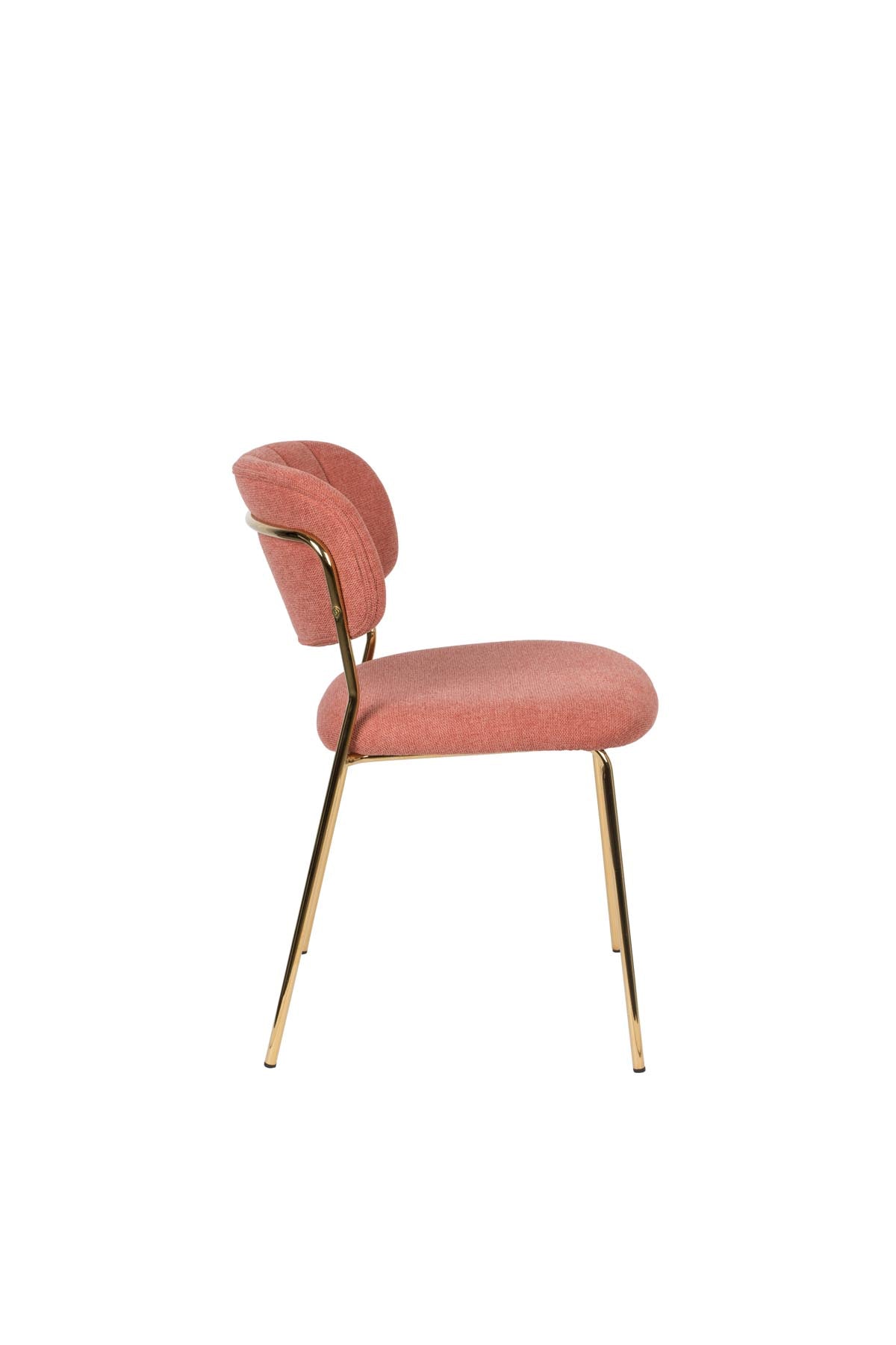 Stuhl Jolien gepolstert V1 in Rosa präsentiert im Onlineshop von KAQTU Design AG. Stuhl ist von White Label Living