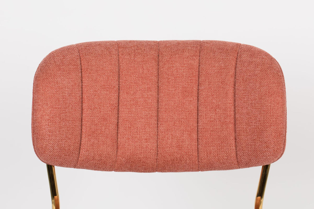 Stuhl Jolien gepolstert V1 in Rosa präsentiert im Onlineshop von KAQTU Design AG. Stuhl ist von White Label Living