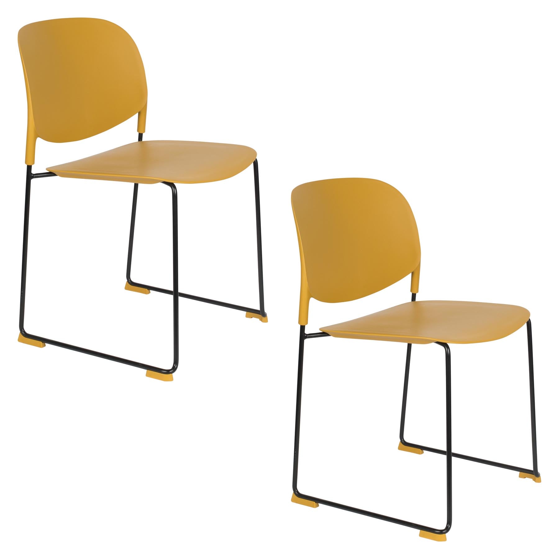 Stuhl STACKS in Ocker präsentiert im Onlineshop von KAQTU Design AG. Stuhl ist von White Label Living