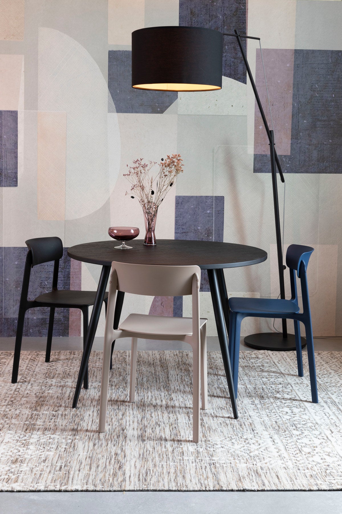 Stuhl Clive in Blau präsentiert im Onlineshop von KAQTU Design AG. Stuhl ist von White Label Living
