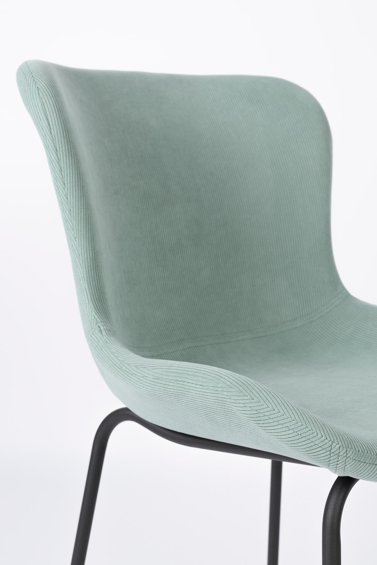 Stuhl Junzo Rib in Hellgrün präsentiert im Onlineshop von KAQTU Design AG. Stuhl ist von White Label Living