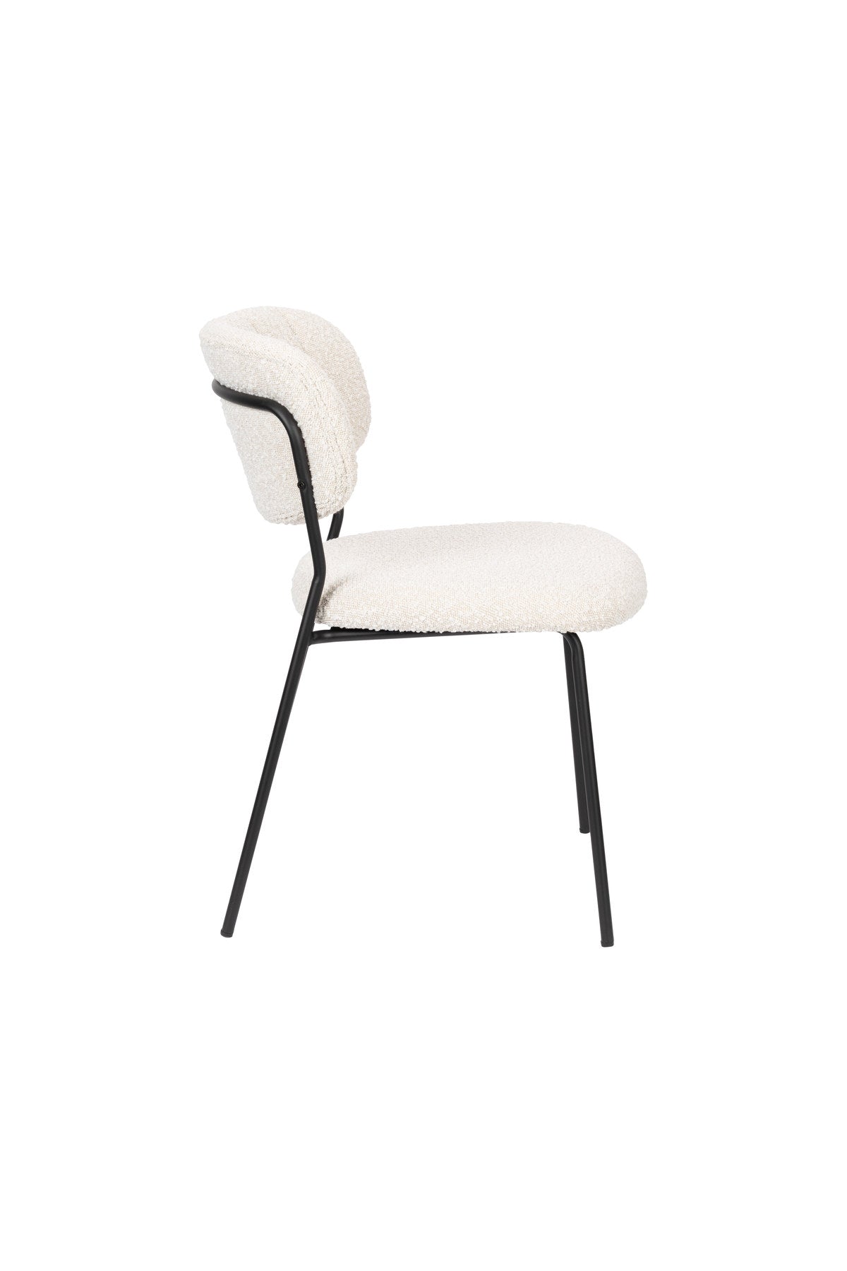 Stuhl Jolien gepolstert V2 in Weiss präsentiert im Onlineshop von KAQTU Design AG. Stuhl ist von White Label Living