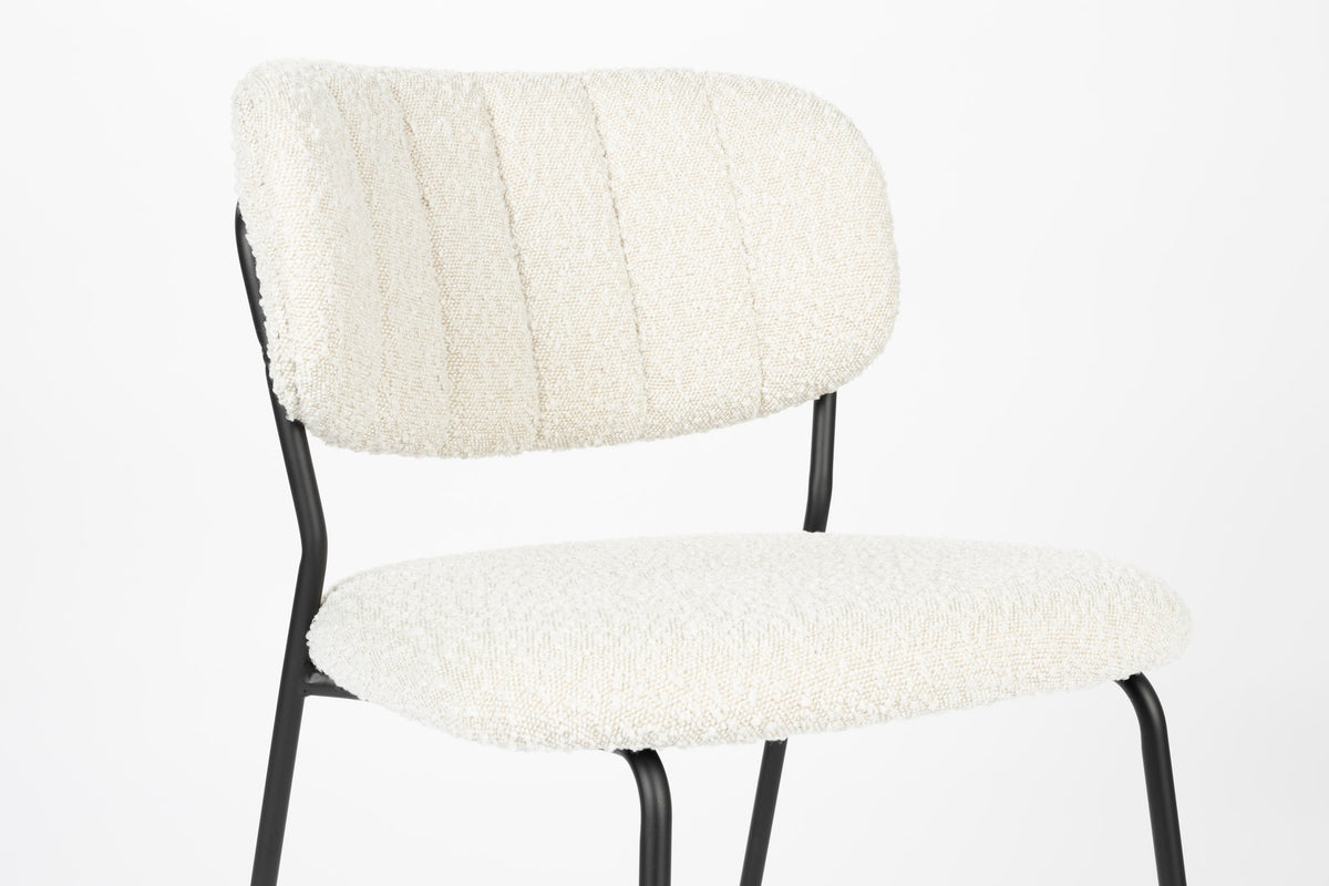 Stuhl Jolien gepolstert V2 in Weiss präsentiert im Onlineshop von KAQTU Design AG. Stuhl ist von White Label Living