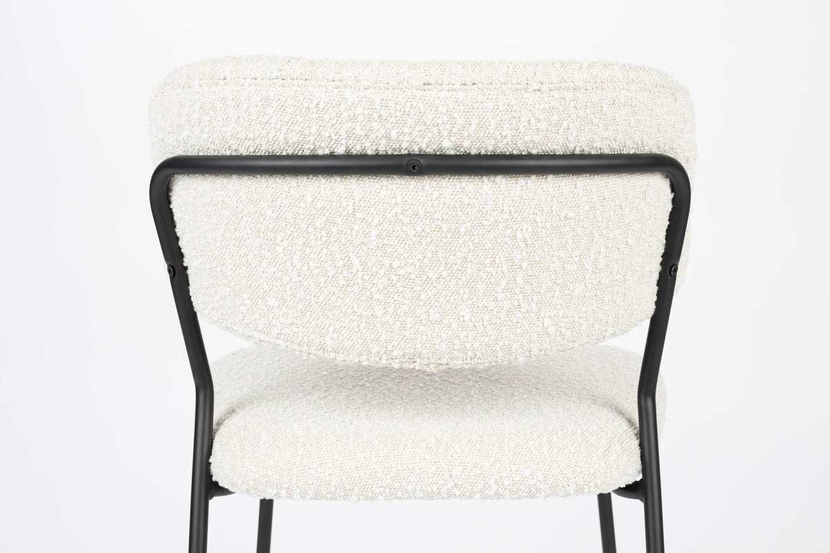 Stuhl Jolien gepolstert V2 in Weiss präsentiert im Onlineshop von KAQTU Design AG. Stuhl ist von White Label Living