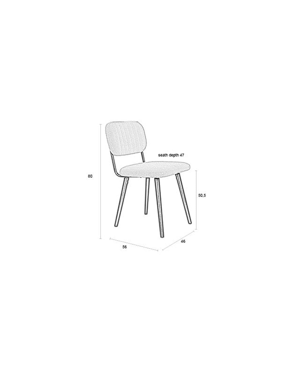 Stuhl JAKE in Weiss präsentiert im Onlineshop von KAQTU Design AG. Stuhl ist von White Label Living