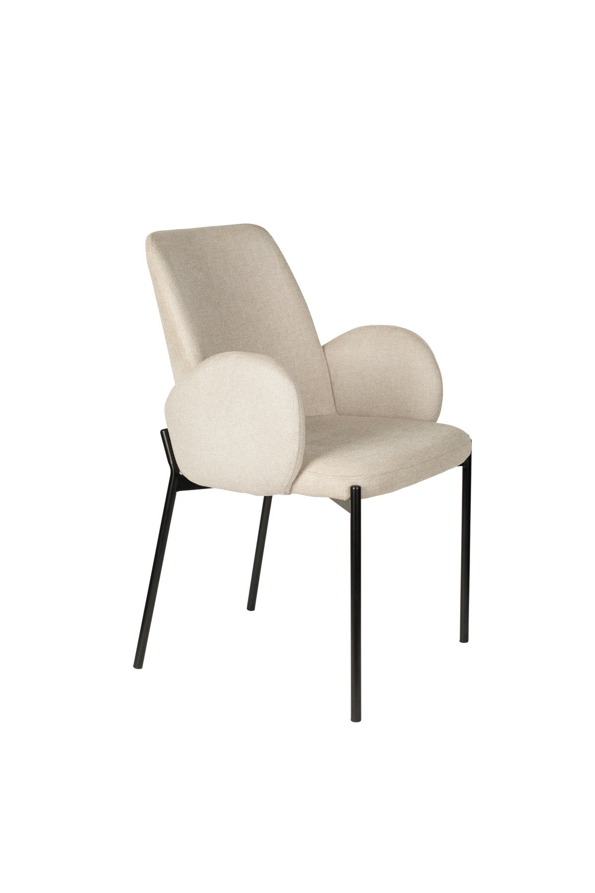 Tjarda Stuhl Taupe in Grey präsentiert im Onlineshop von KAQTU Design AG. Stuhl mit Armlehne ist von White Label Living