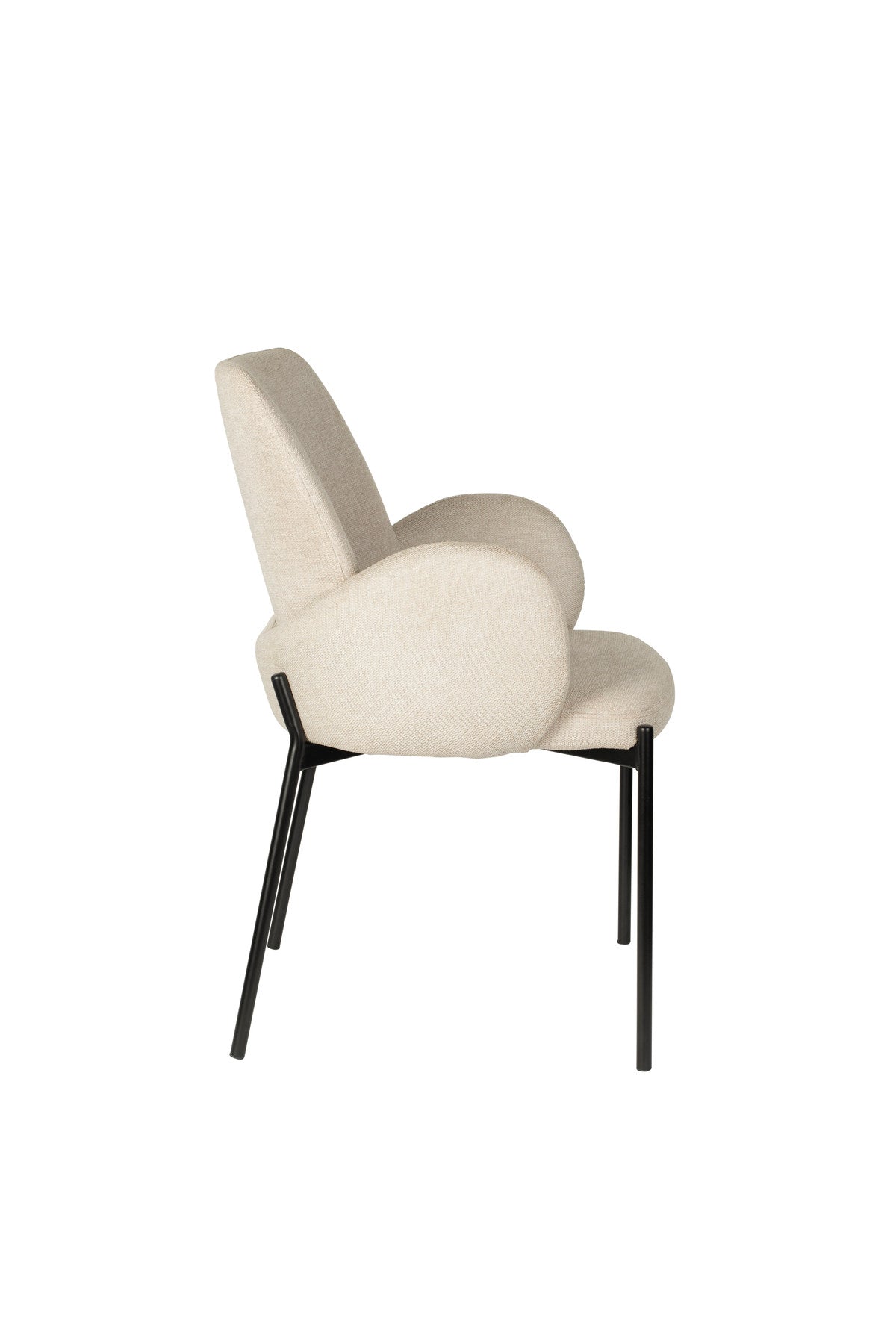 Tjarda Stuhl Taupe in Grey präsentiert im Onlineshop von KAQTU Design AG. Stuhl mit Armlehne ist von White Label Living