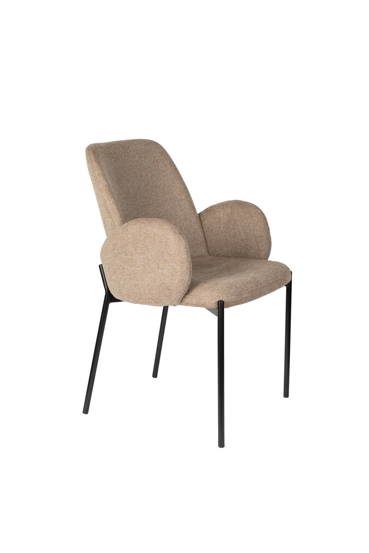 Tjarda Stuhl Braun in Braun präsentiert im Onlineshop von KAQTU Design AG. Stuhl mit Armlehne ist von White Label Living