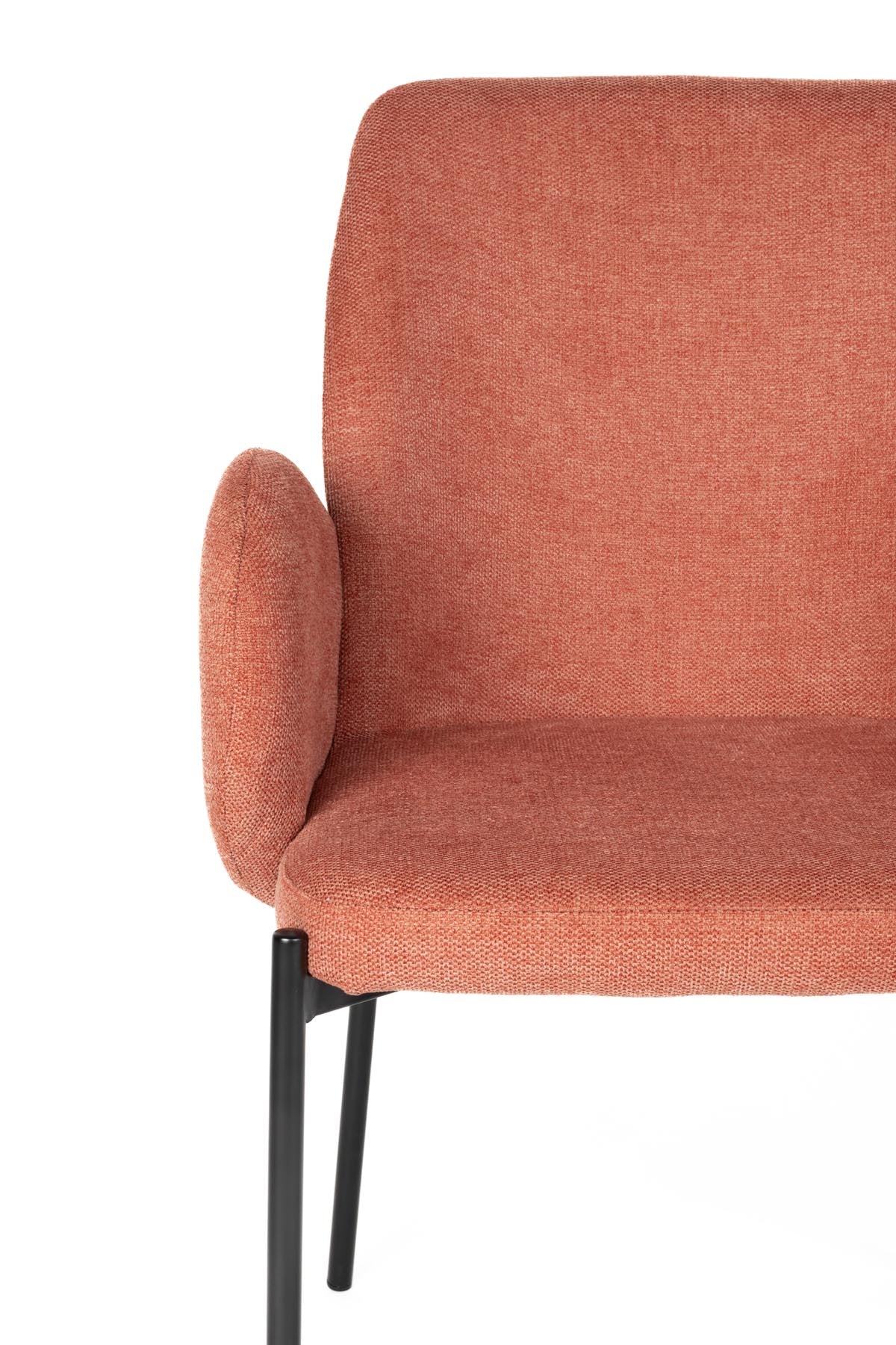 Tjarda Stuhl Altrosa in Rosa präsentiert im Onlineshop von KAQTU Design AG. Stuhl mit Armlehne ist von White Label Living