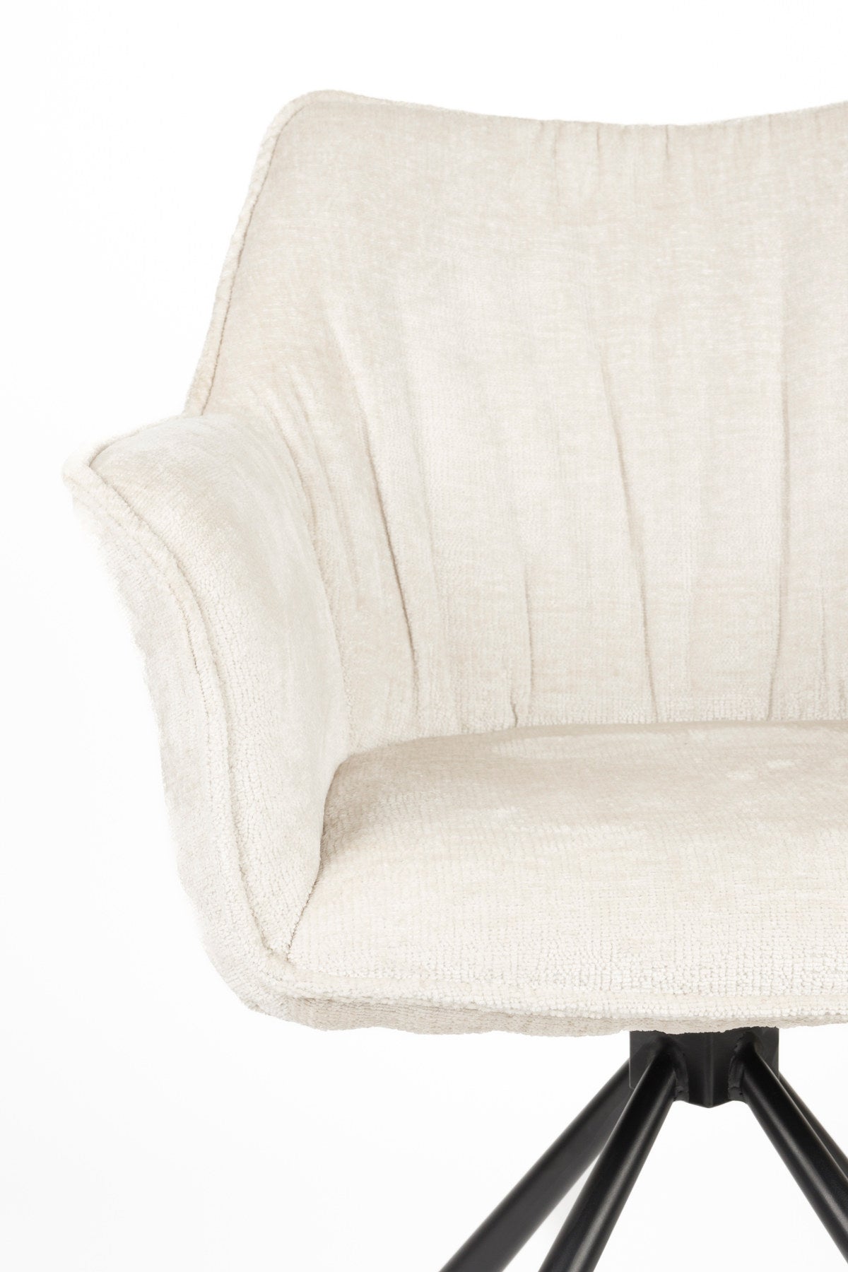 Stuhl Kodak in beige präsentiert im Onlineshop von KAQTU Design AG. Stuhl mit Armlehne ist von White Label Living
