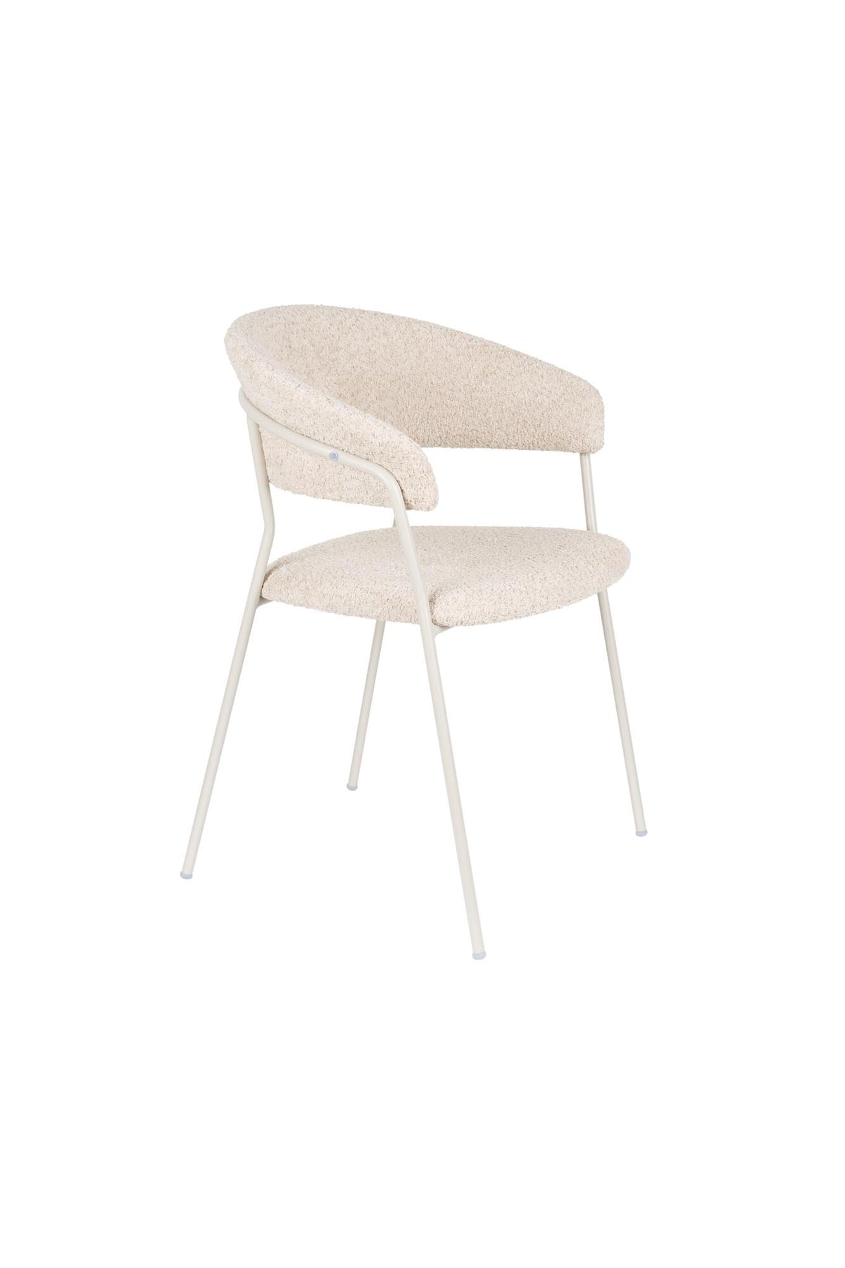 Armlehnstuhl Zeri Off White in beige präsentiert im Onlineshop von KAQTU Design AG. Stuhl mit Armlehne ist von White Label Living