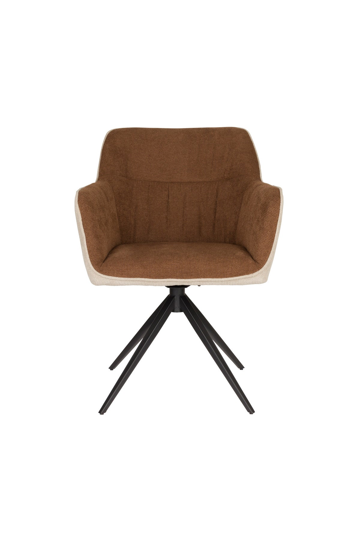 Sessel Daley Beige/Braun in Braun präsentiert im Onlineshop von KAQTU Design AG. Schalenstuhl mit Armlehne ist von White Label Living