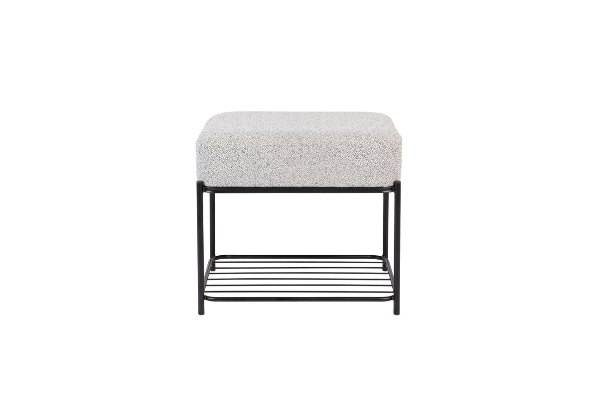 Hocker Milou in Grau präsentiert im Onlineshop von KAQTU Design AG. Hocker ist von White Label Living
