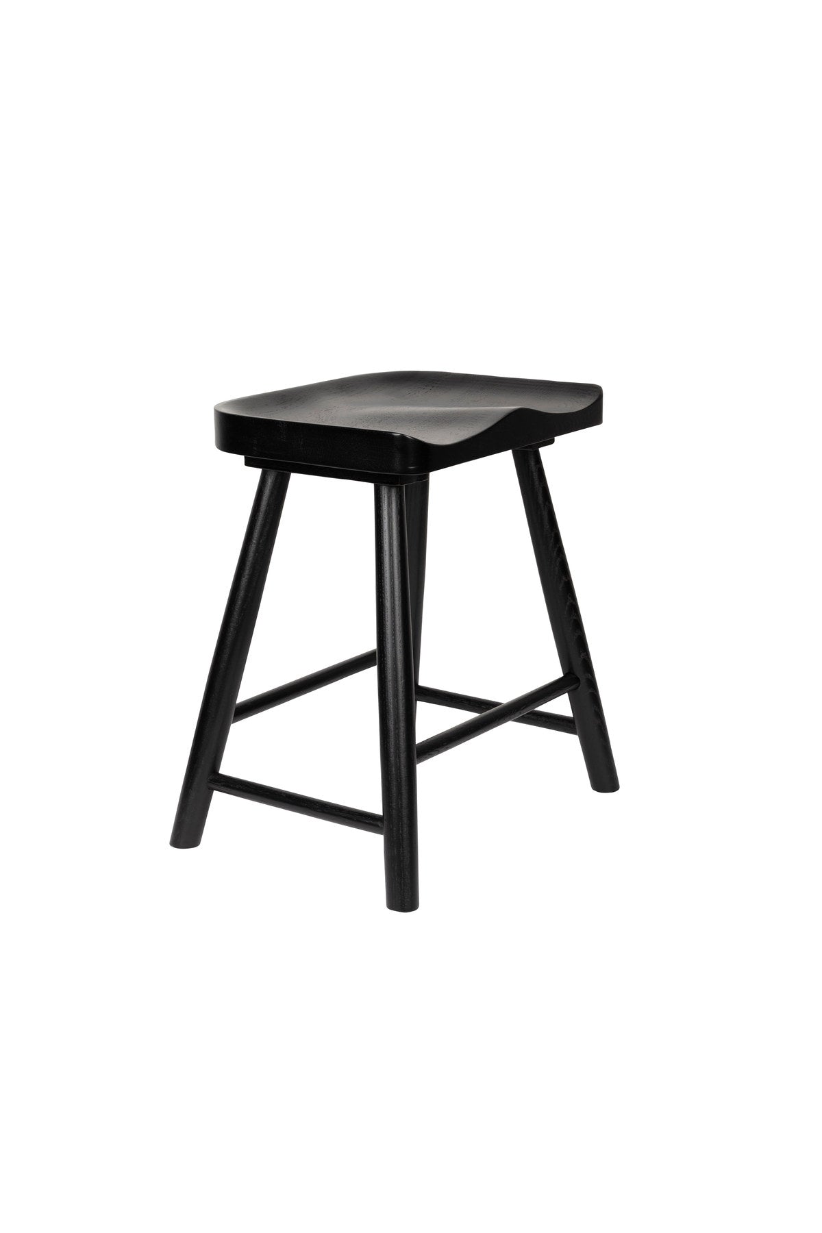 Hocker VANDER in Holz/Schwarz präsentiert im Onlineshop von KAQTU Design AG. Hocker ist von White Label Living