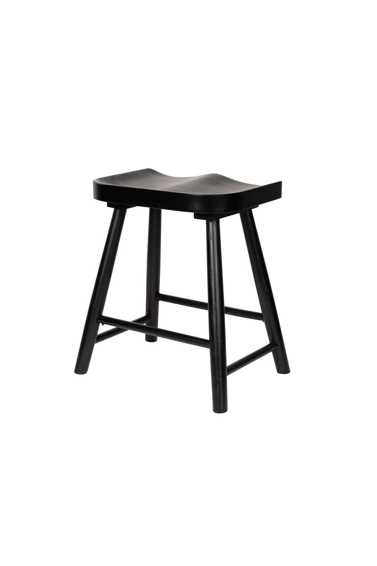 Hocker VANDER in Holz/Schwarz präsentiert im Onlineshop von KAQTU Design AG. Hocker ist von White Label Living