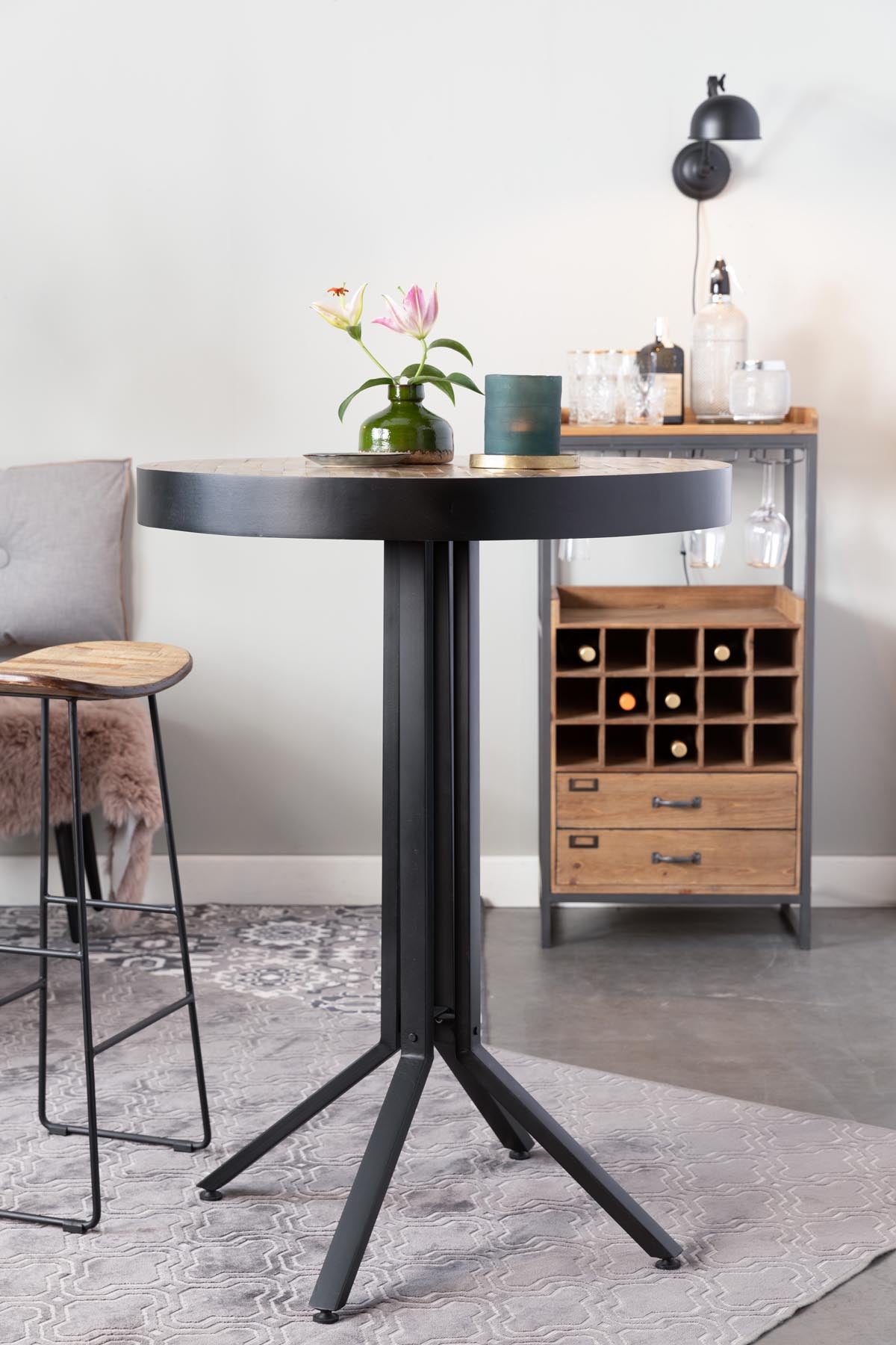 Barstuhl Tangle in Natur präsentiert im Onlineshop von KAQTU Design AG. Barstuhl ist von White Label Living