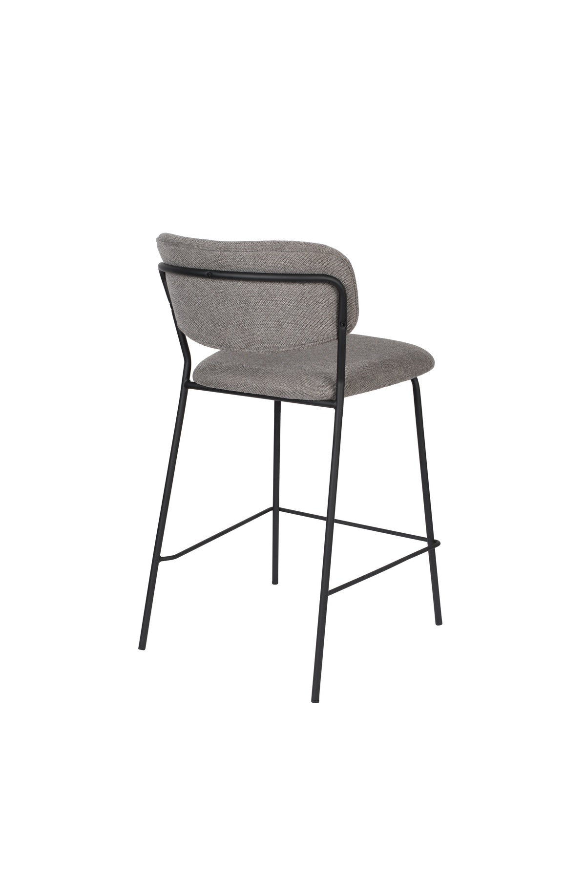 Barstuhl Jolien gepolstert in Grau präsentiert im Onlineshop von KAQTU Design AG. Barstuhl ist von White Label Living