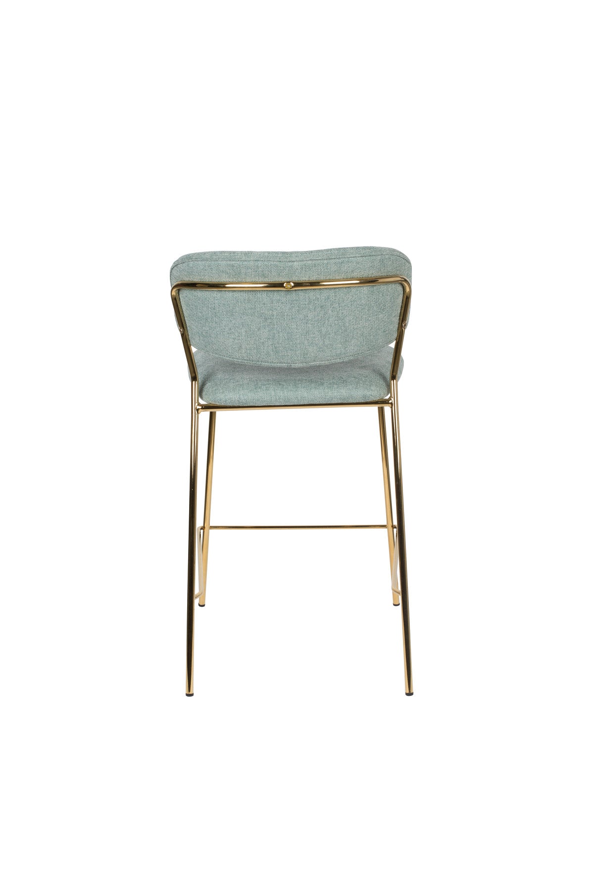 Barstuhl Jolien gepolstert in Gold/Hellgrün präsentiert im Onlineshop von KAQTU Design AG. Barstuhl ist von White Label Living