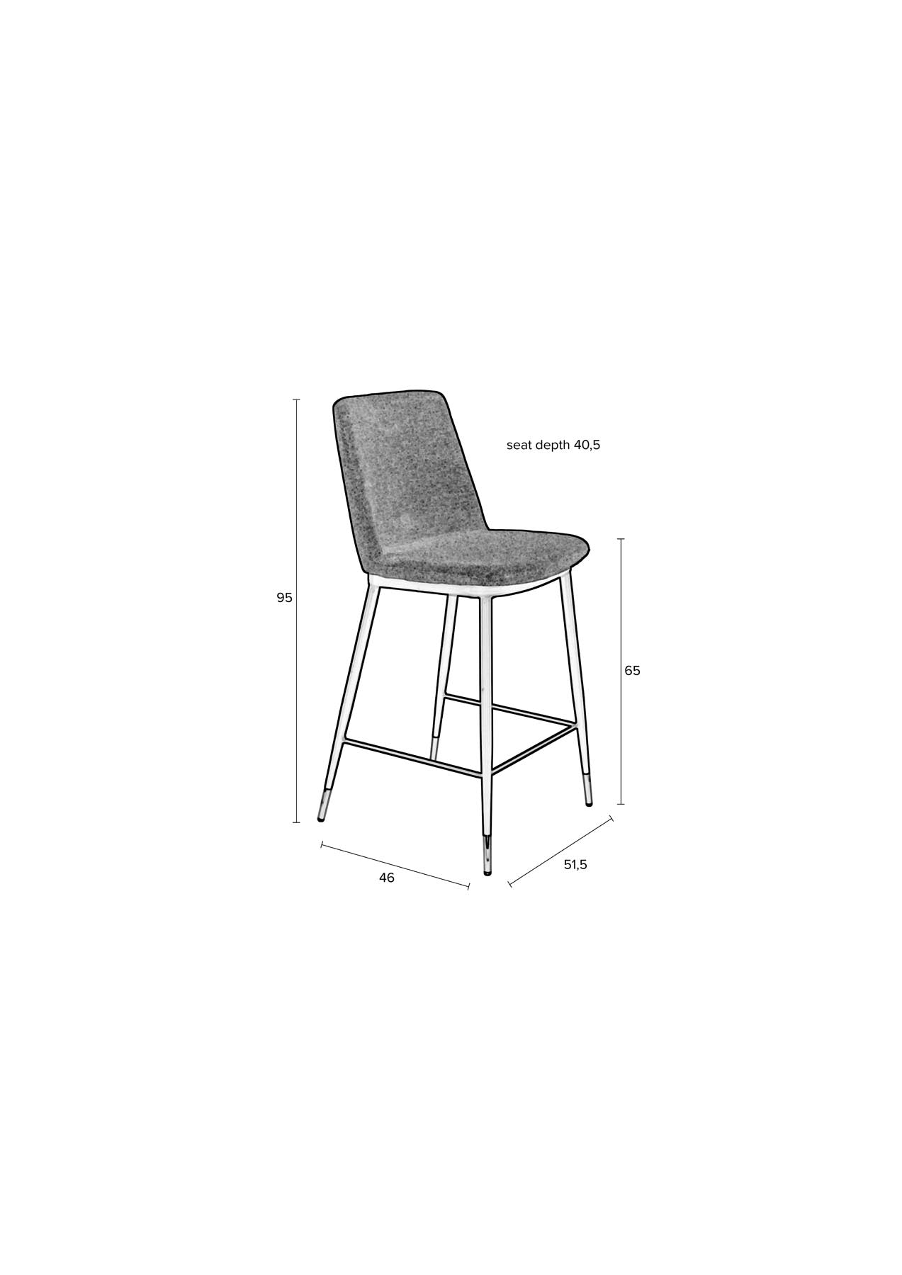 Barstuhl LIONEL in Beige präsentiert im Onlineshop von KAQTU Design AG. Barstuhl ist von White Label Living