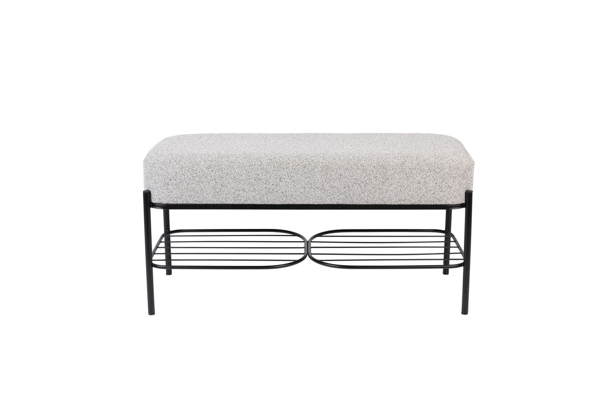 Bank MILOU in Grau präsentiert im Onlineshop von KAQTU Design AG. Sitzbank ist von White Label Living