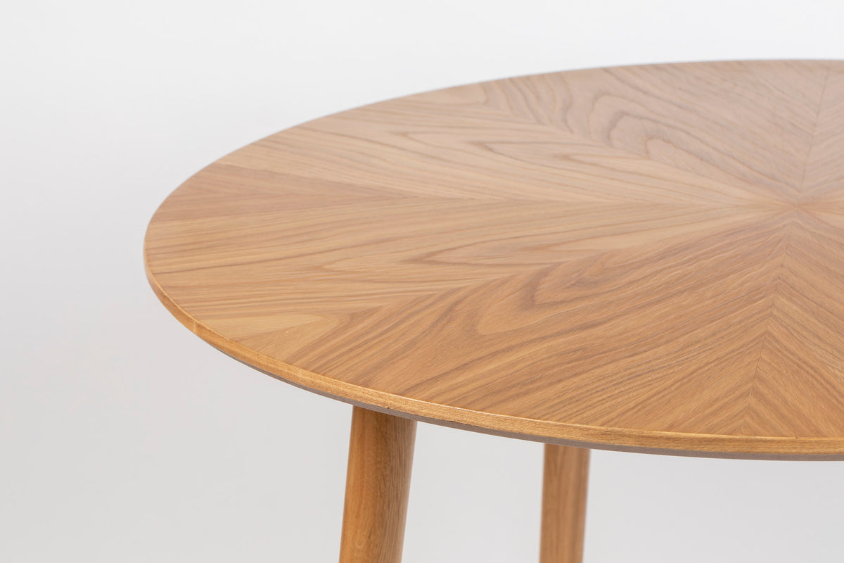 Tisch Fabio rund in Braun präsentiert im Onlineshop von KAQTU Design AG. Esstisch ist von White Label Living