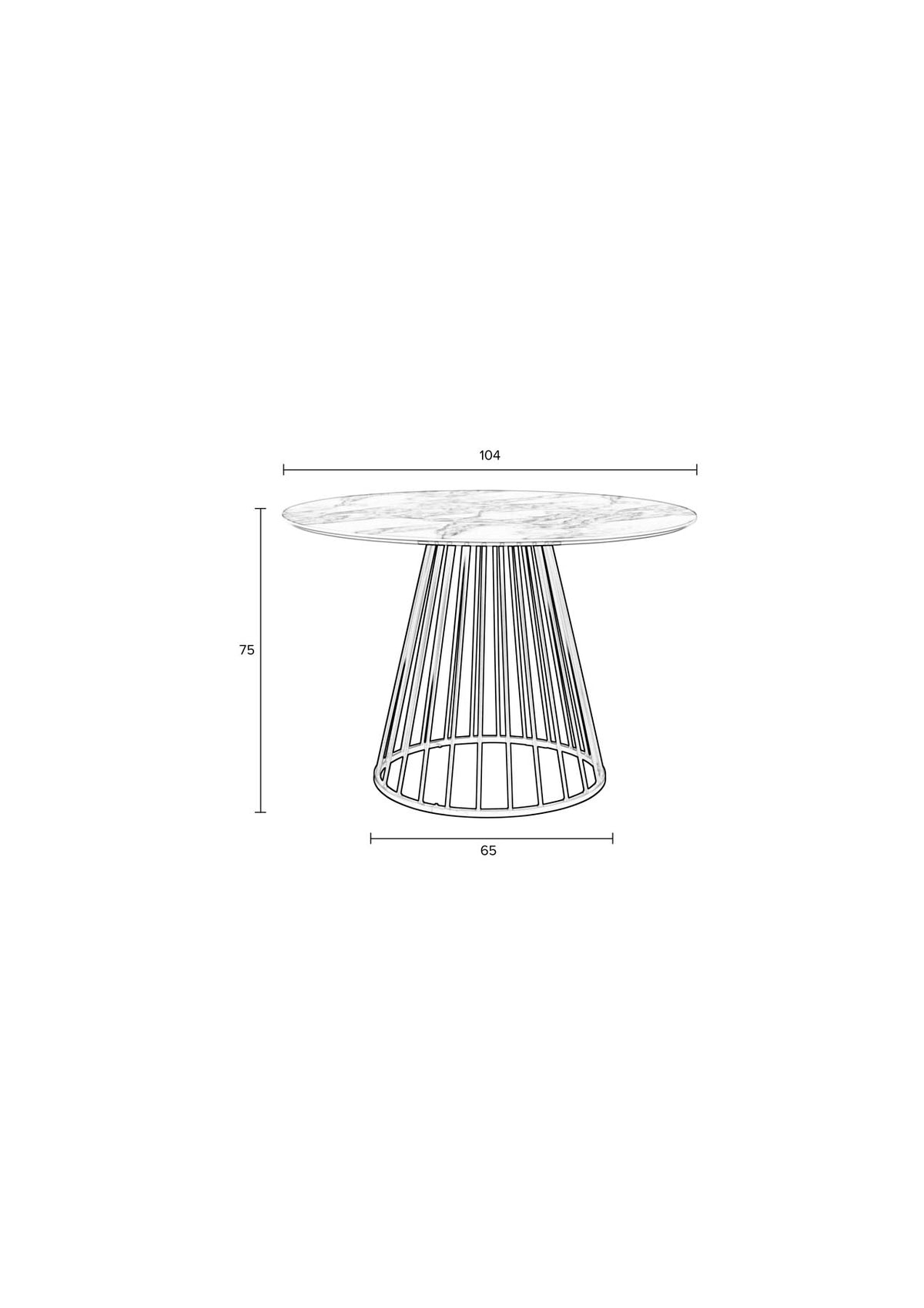 Tisch FLORIS in Weiss/Schwarz präsentiert im Onlineshop von KAQTU Design AG. Esstisch ist von White Label Living