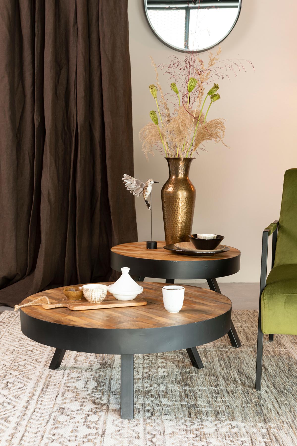 Beistelltisch SURI in Braun präsentiert im Onlineshop von KAQTU Design AG. Couchtisch ist von White Label Living